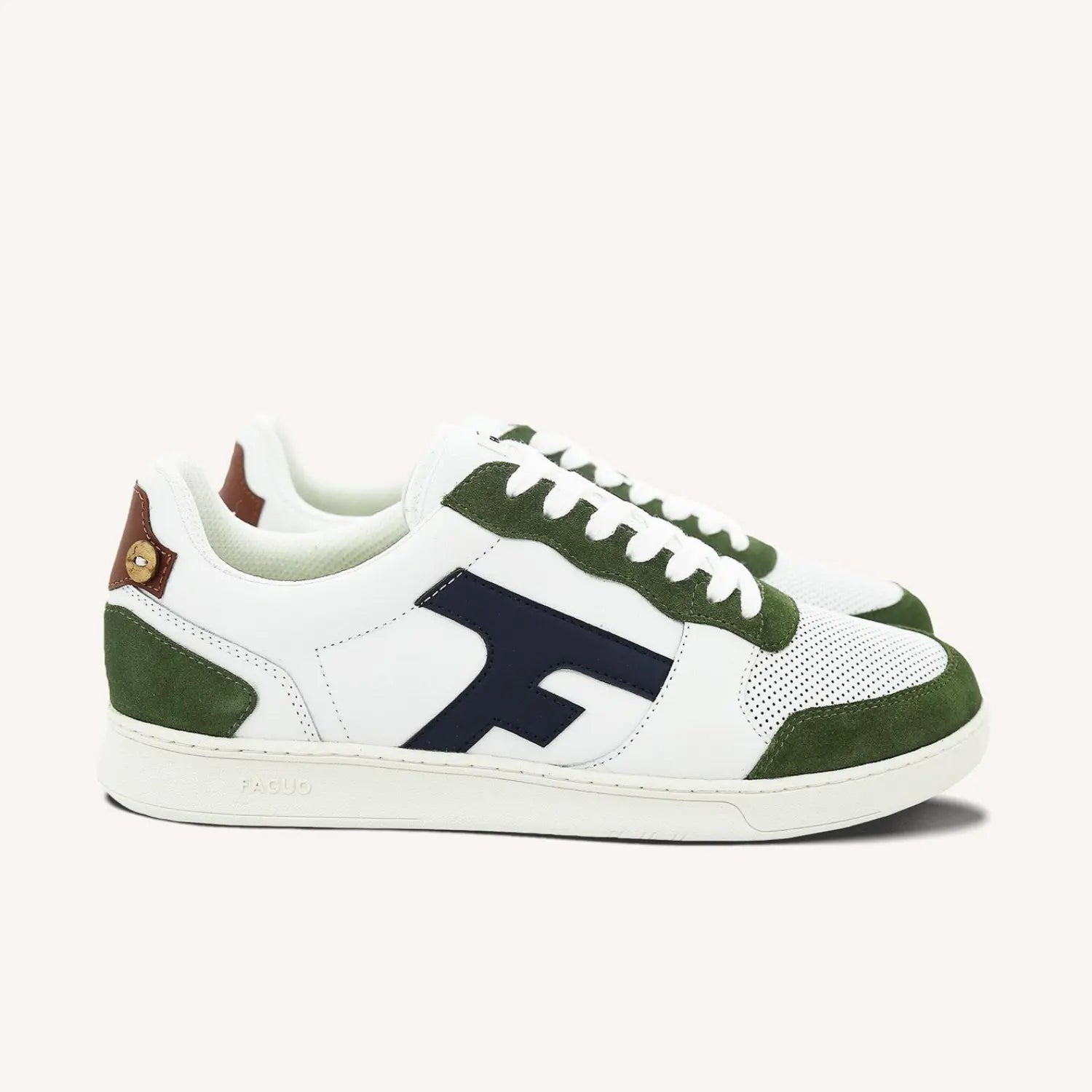 FAGUO -  BASKETS HAZEL BLANCHE & KAKI -  Klubb