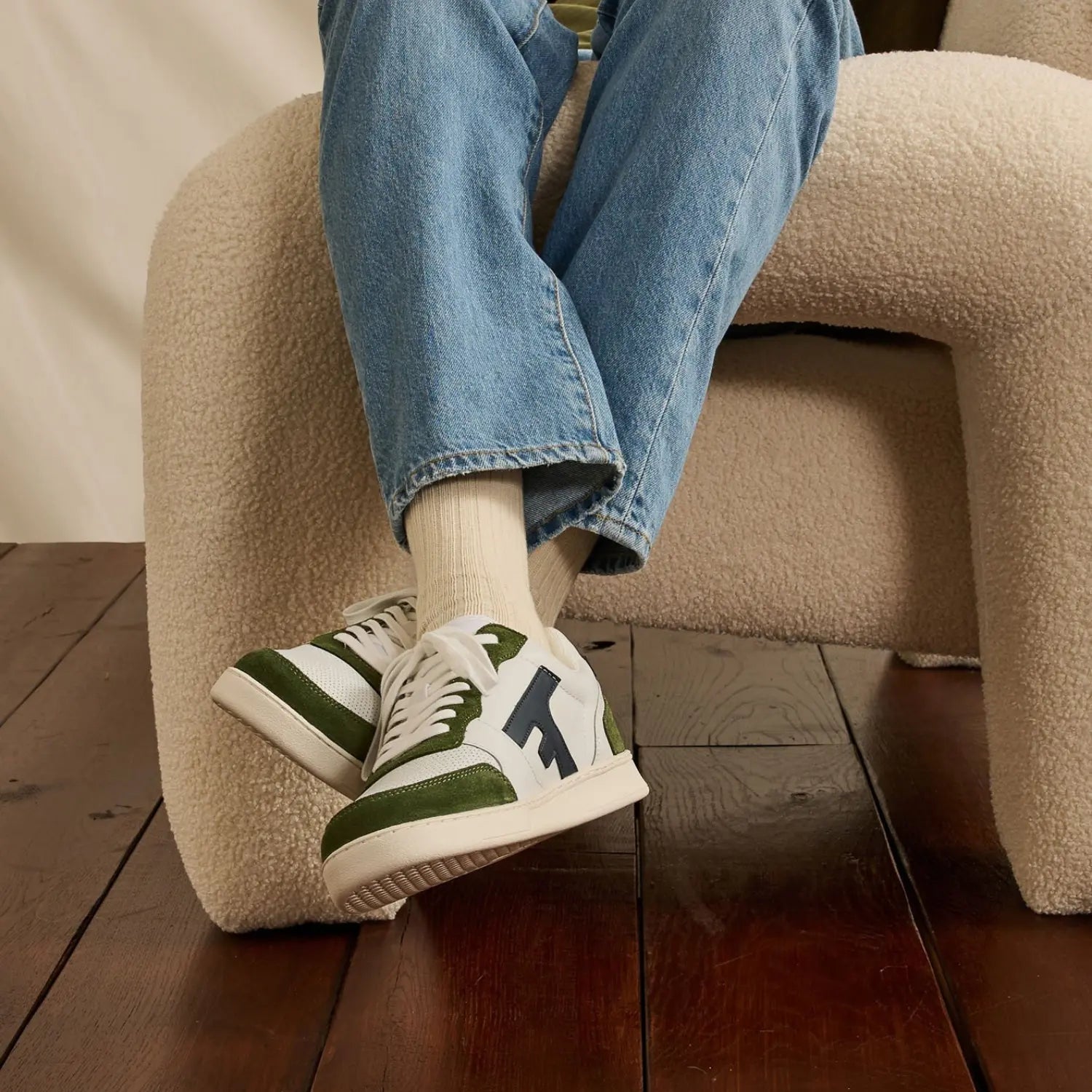 FAGUO -  BASKETS HAZEL BLANCHE & KAKI -  Klubb