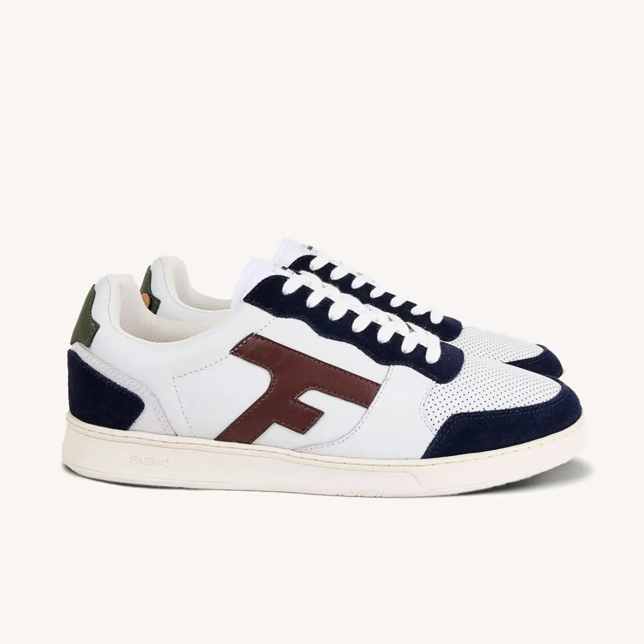 FAGUO -  BASKETS HAZEL BLANCHES & BLEU MARINE -  Klubb