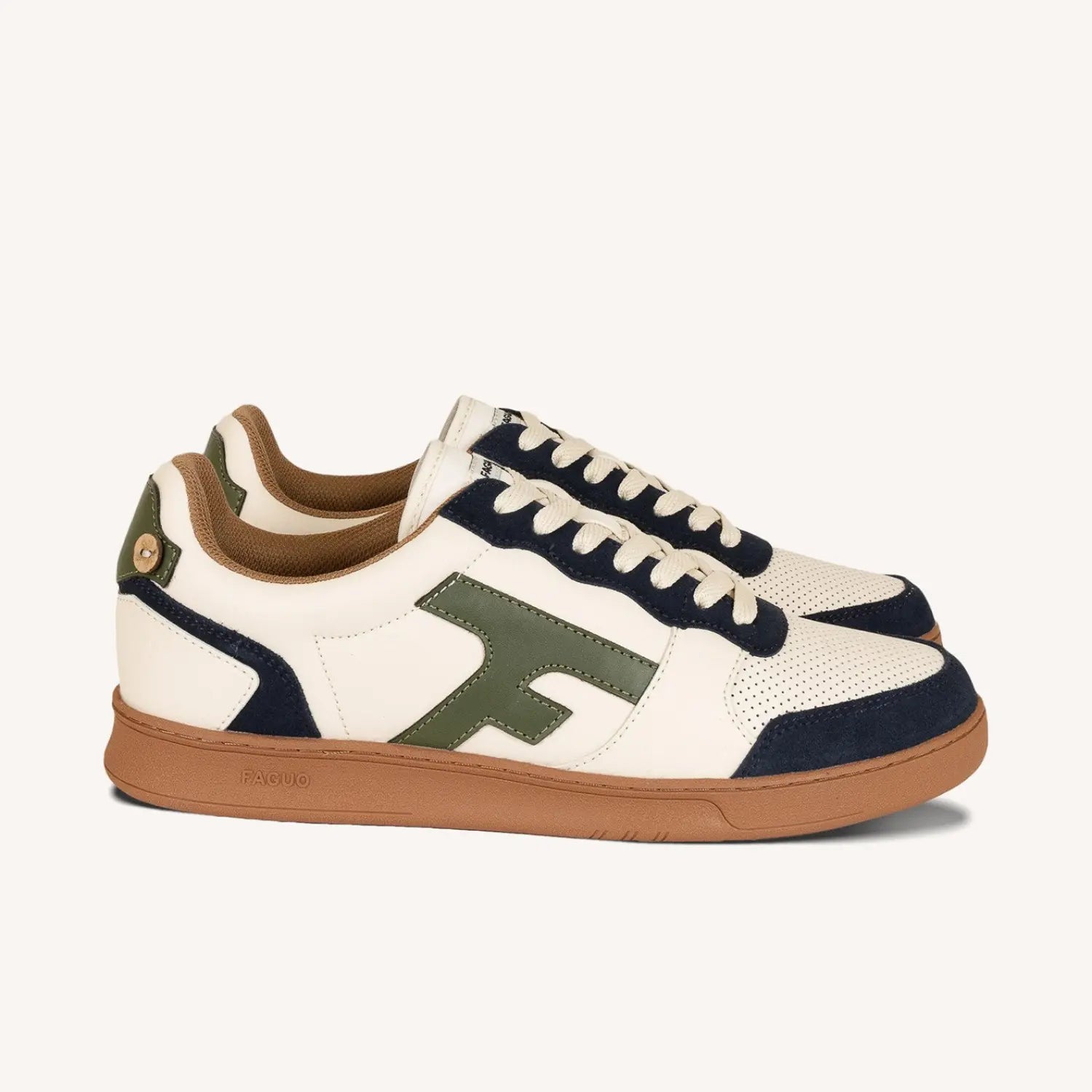 FAGUO -  BASKETS HAZEL ÉCRUES & BLEU MARINE -  Klubb