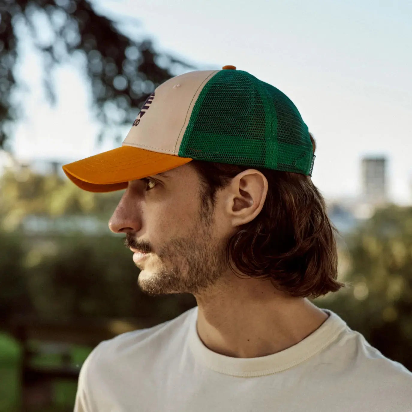 FAGUO - CASQUETTE TRUCKER CRÈME & ORANGE - Klubb
