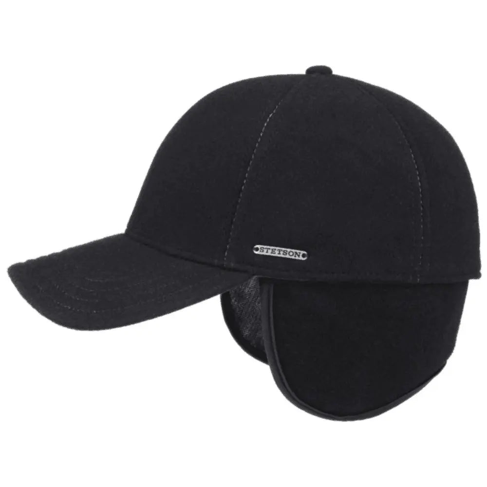 VABY EARFLAP BLACK WOOL / CASHMERE CAP