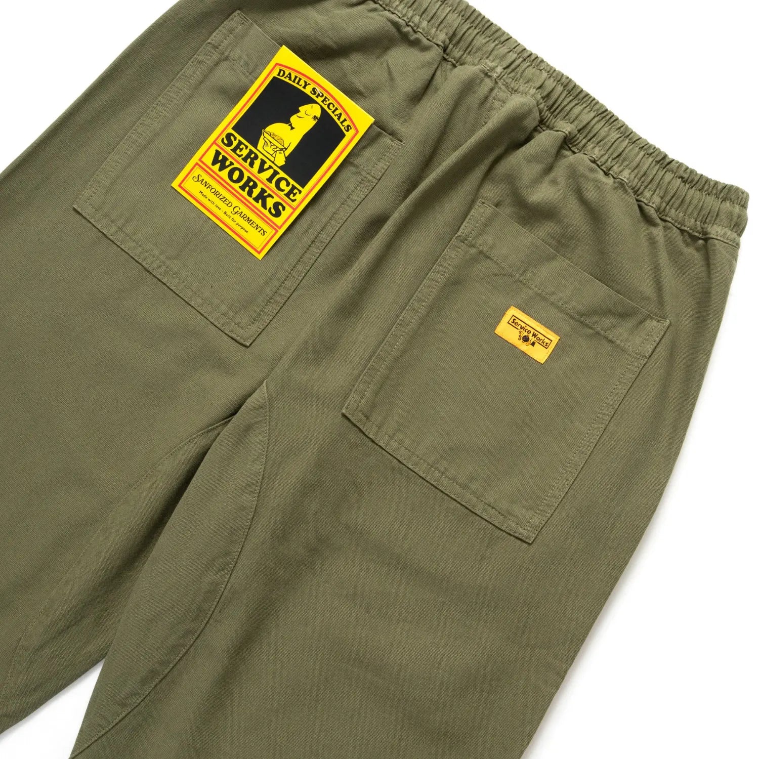 SERVICE WORKS - CHEF PANT CANVAS - OLIVE - Klubb