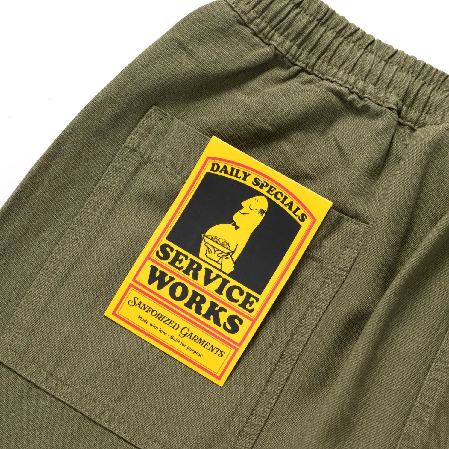 SERVICE WORKS - CHEF PANT CANVAS - OLIVE - Klubb