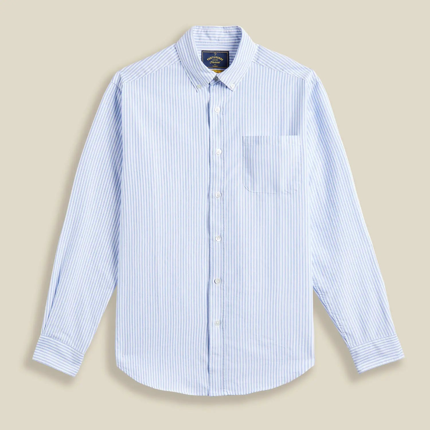 CHEMISE BELAVISTA STRIPE BLEU PORTUGUESE FLANNEL - Klubb