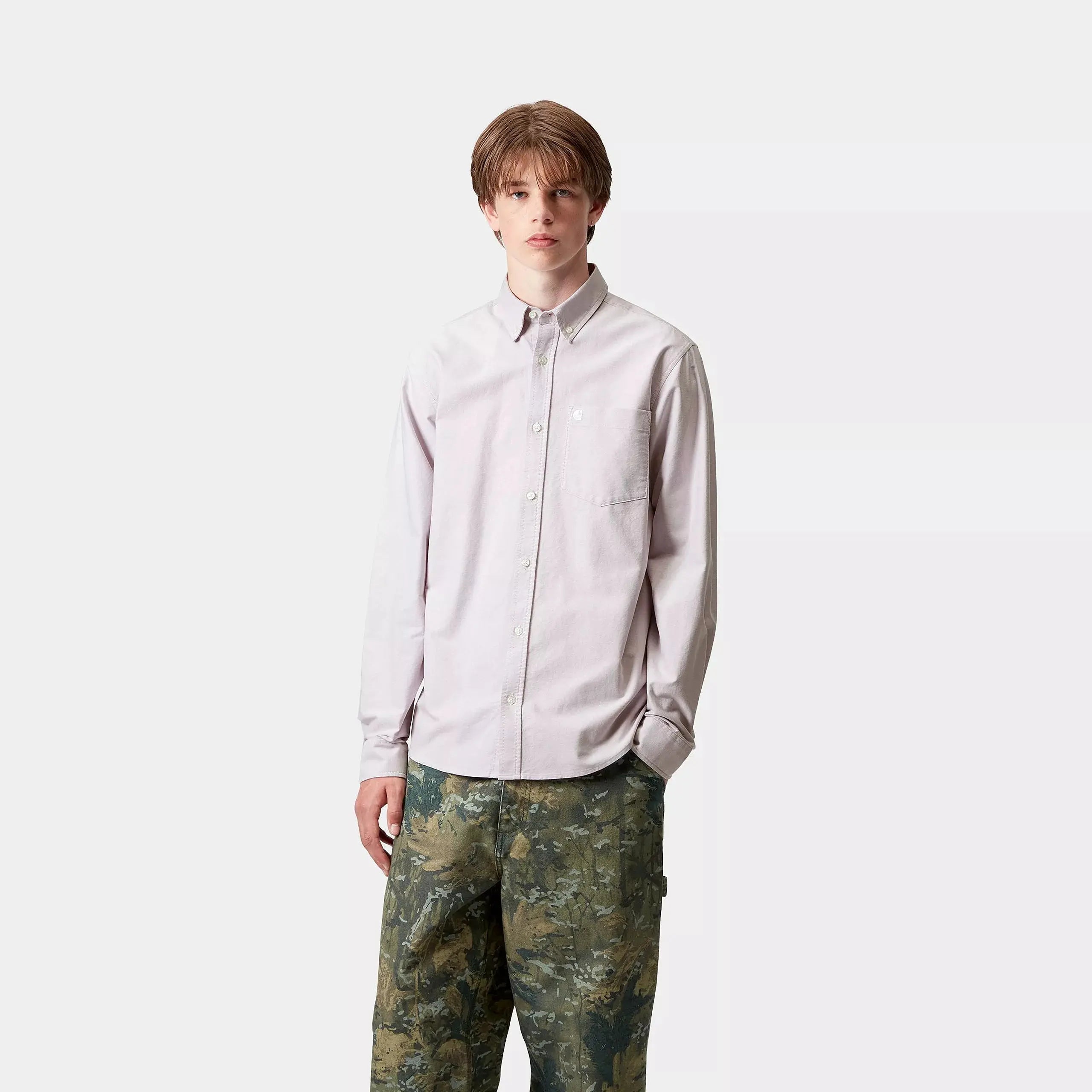 CARHARTT WIP - CHEMISE C-LOGO PINK FOG - Klubb
