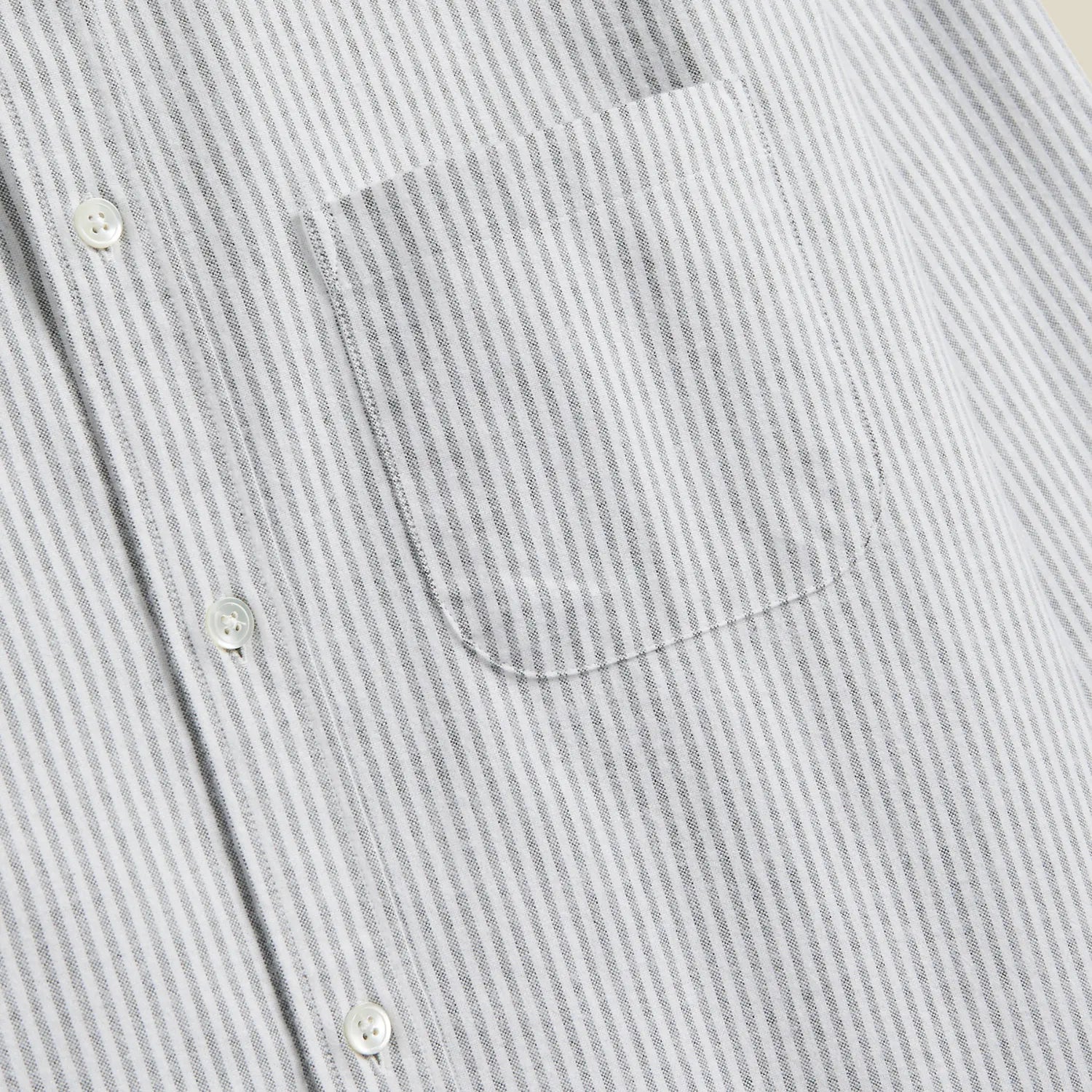 CHEMISE OXFORD BRUSHED STRIPE - MOSS GREEN PORTUGUESE FLANNEL - Klubb