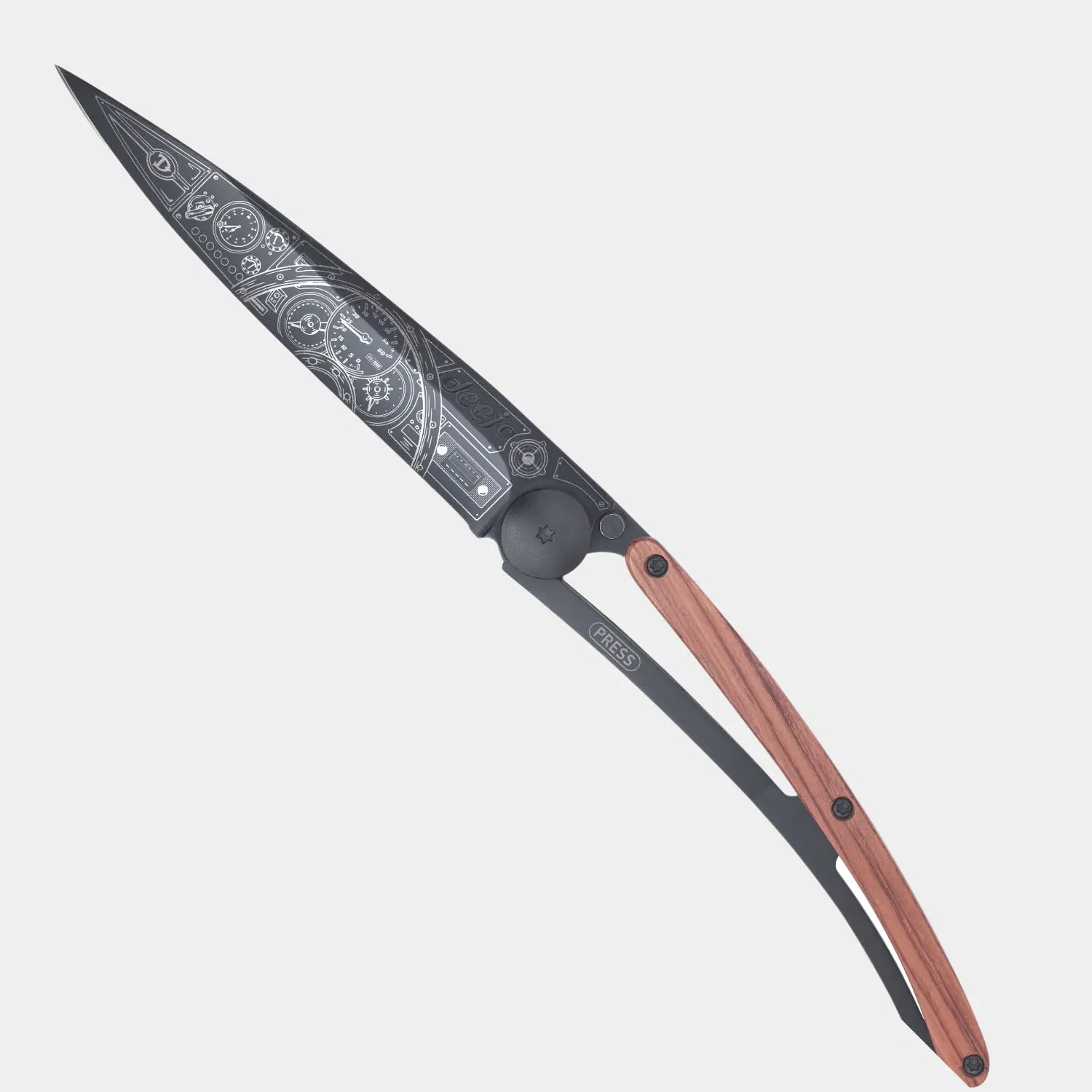 COUTEAU CADRANS - BLACK & BOIS CORAIL DEEJO - Klubb