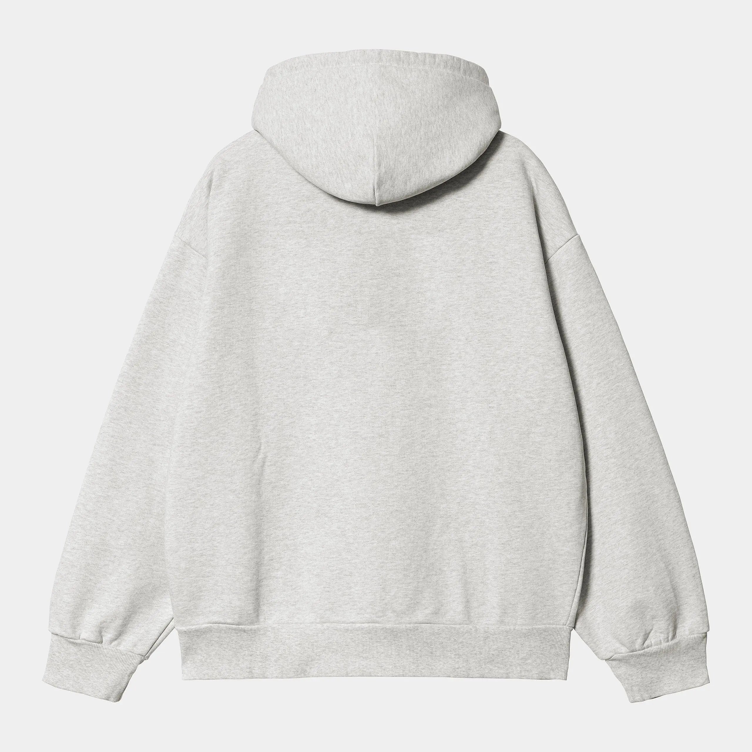 HOODED CARHARTT SCRIPT - ASH HEATHER CARHARTT WIP - Klubb