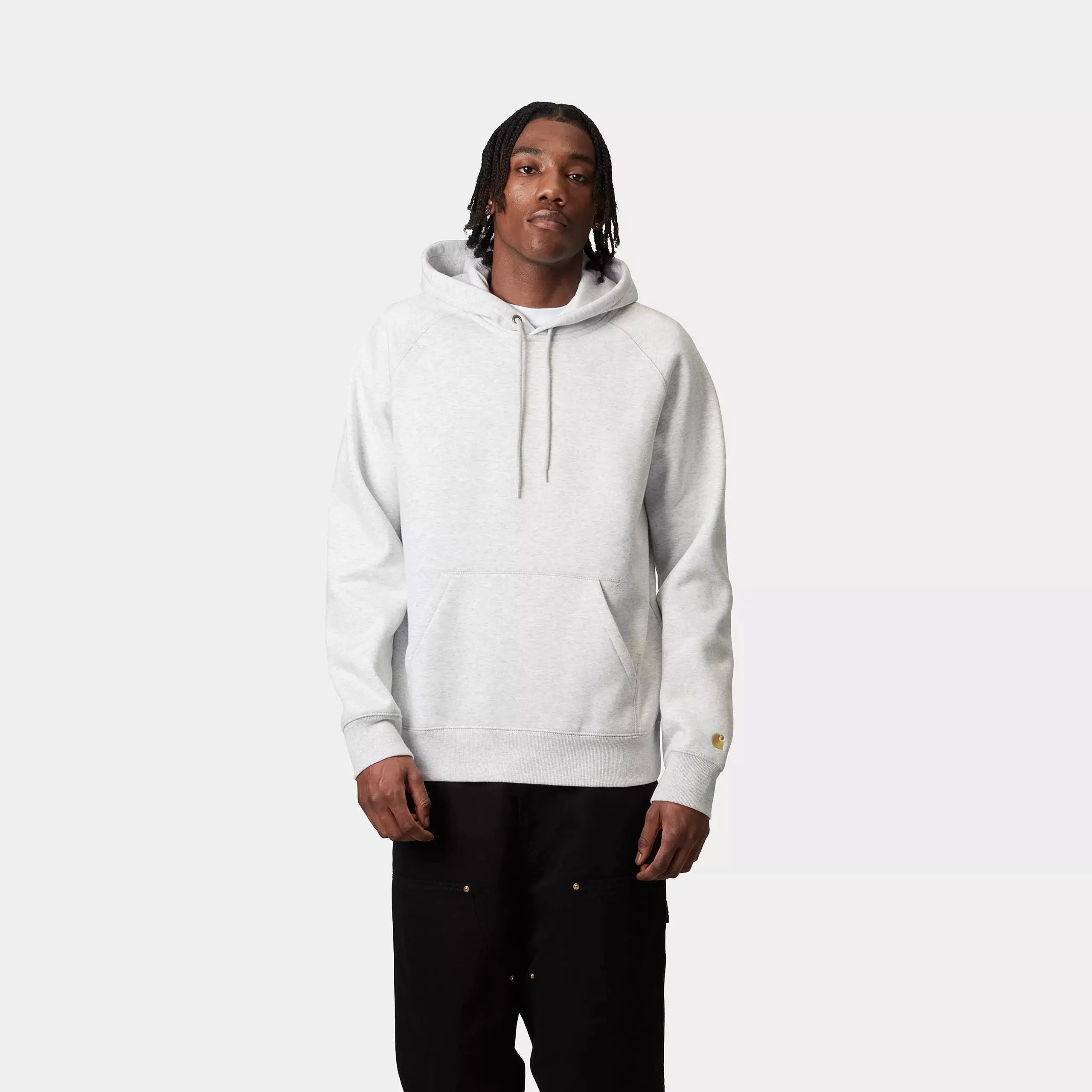 CARHARTT WIP - HOODIE CHASE - ASH HEATHER - Klubb