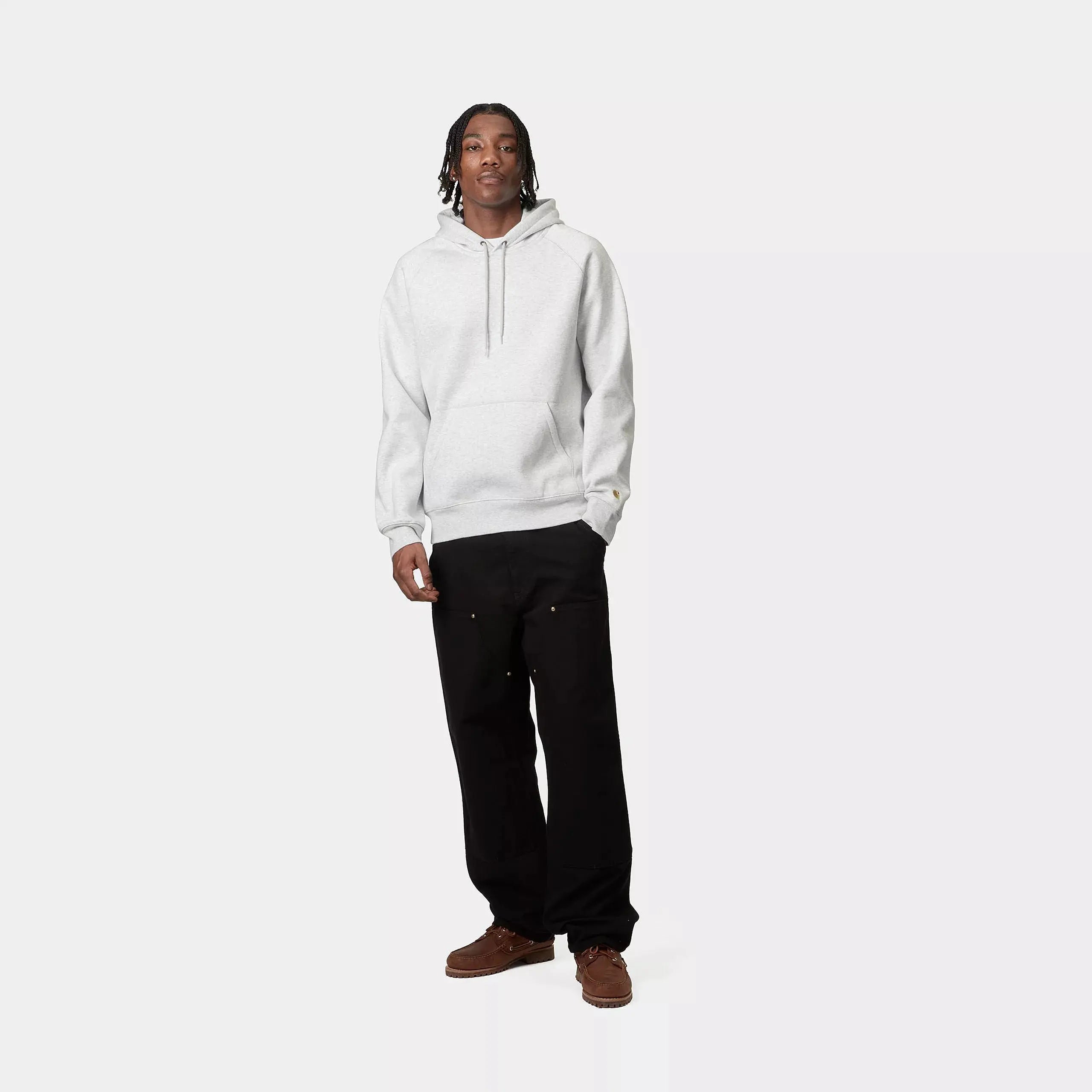 CARHARTT WIP - HOODIE CHASE - ASH HEATHER - Klubb