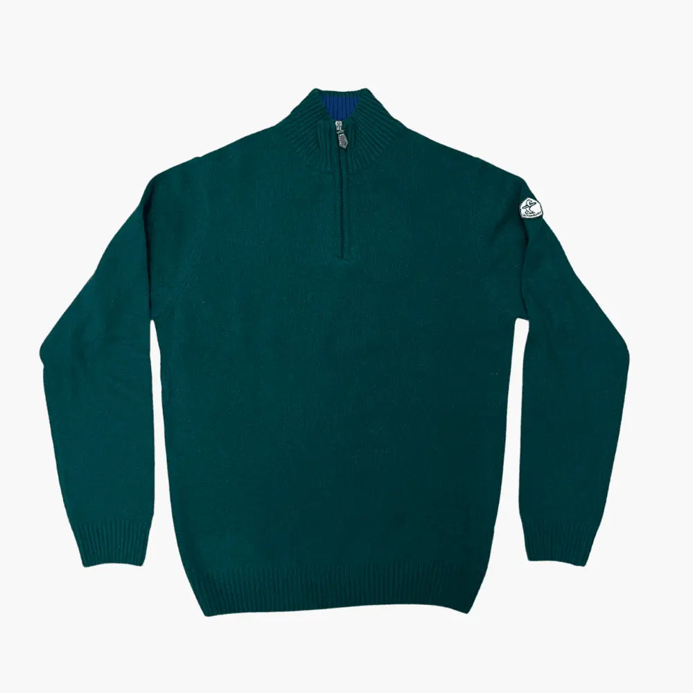 PULL COL CAMIONNEUR VERT ANGLAIS
