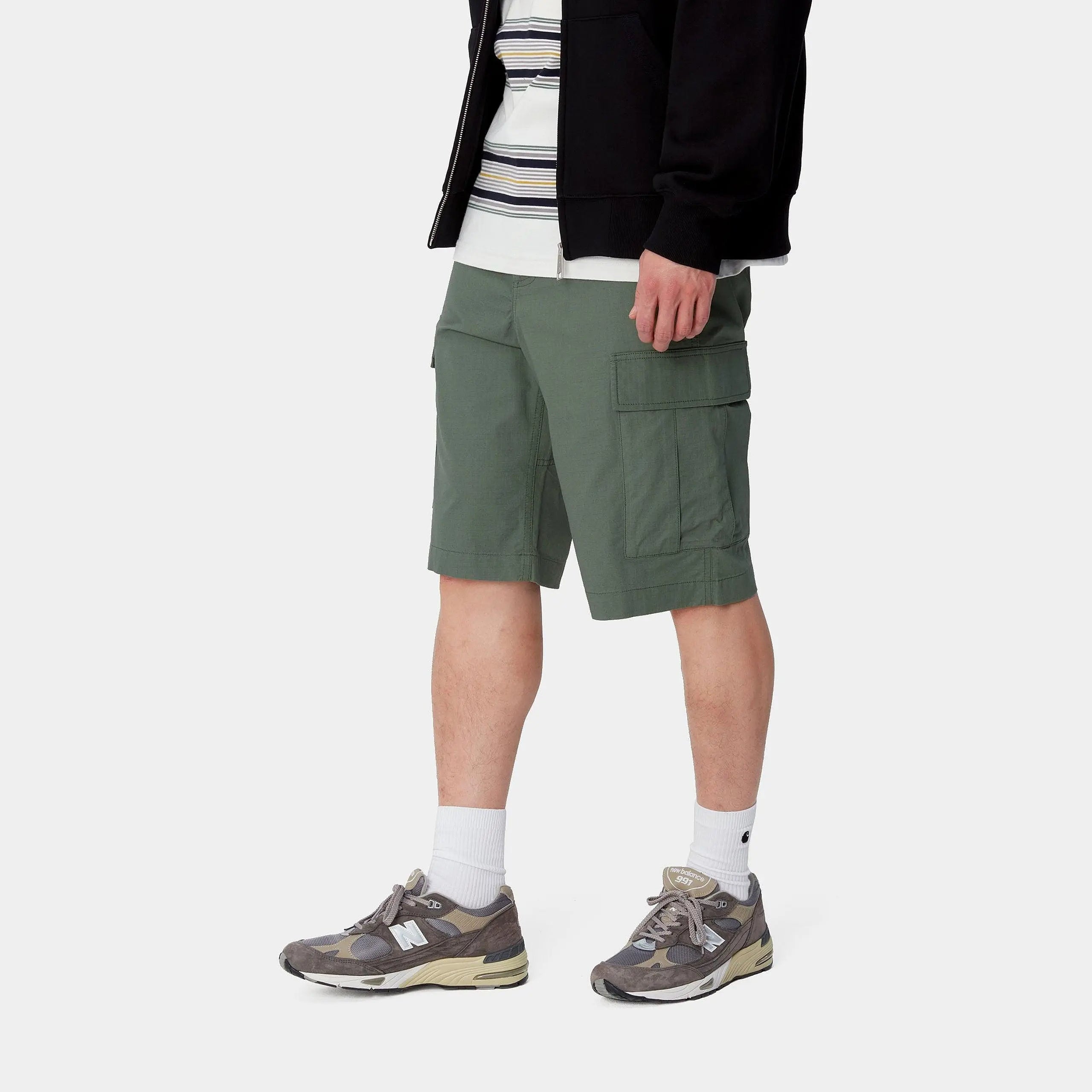 SHORT CARGO - DUCK GREEN RINSED