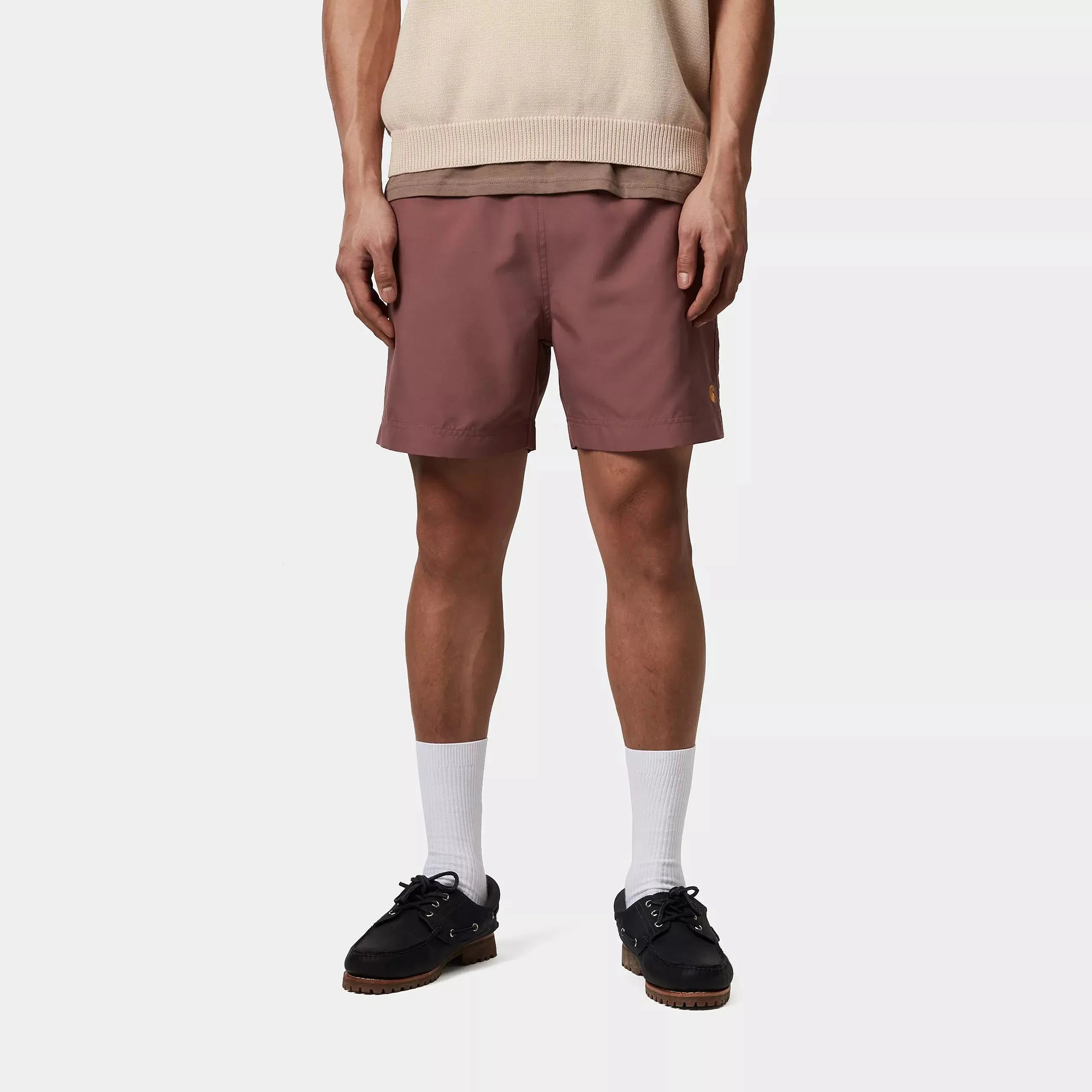 CARHARTT WIP - SHORT DE BAIN CHASE - DUSKY PINK - Klubb