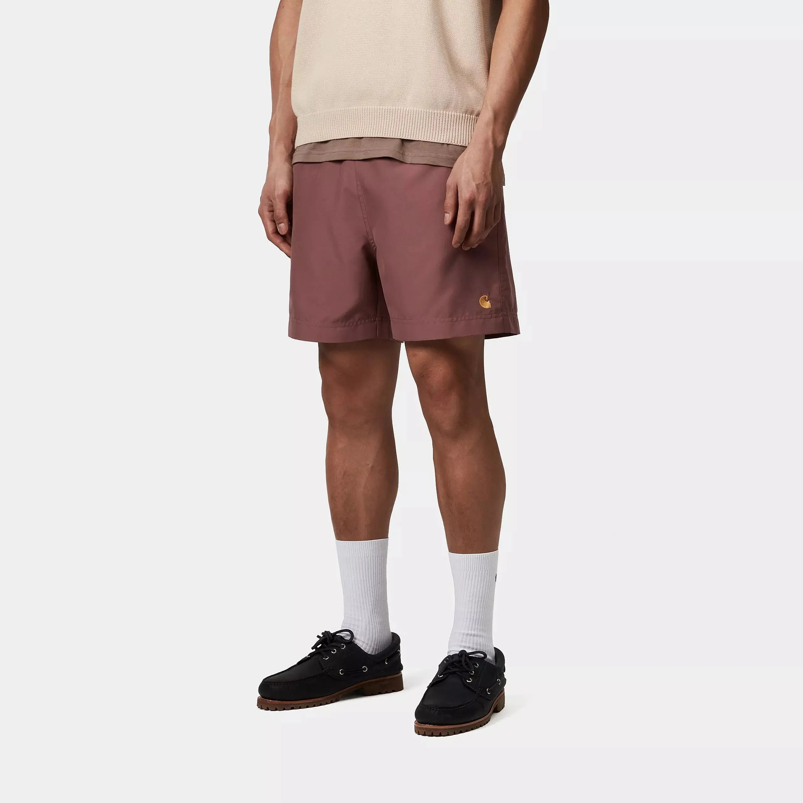 CARHARTT WIP - SHORT DE BAIN CHASE - DUSKY PINK - Klubb