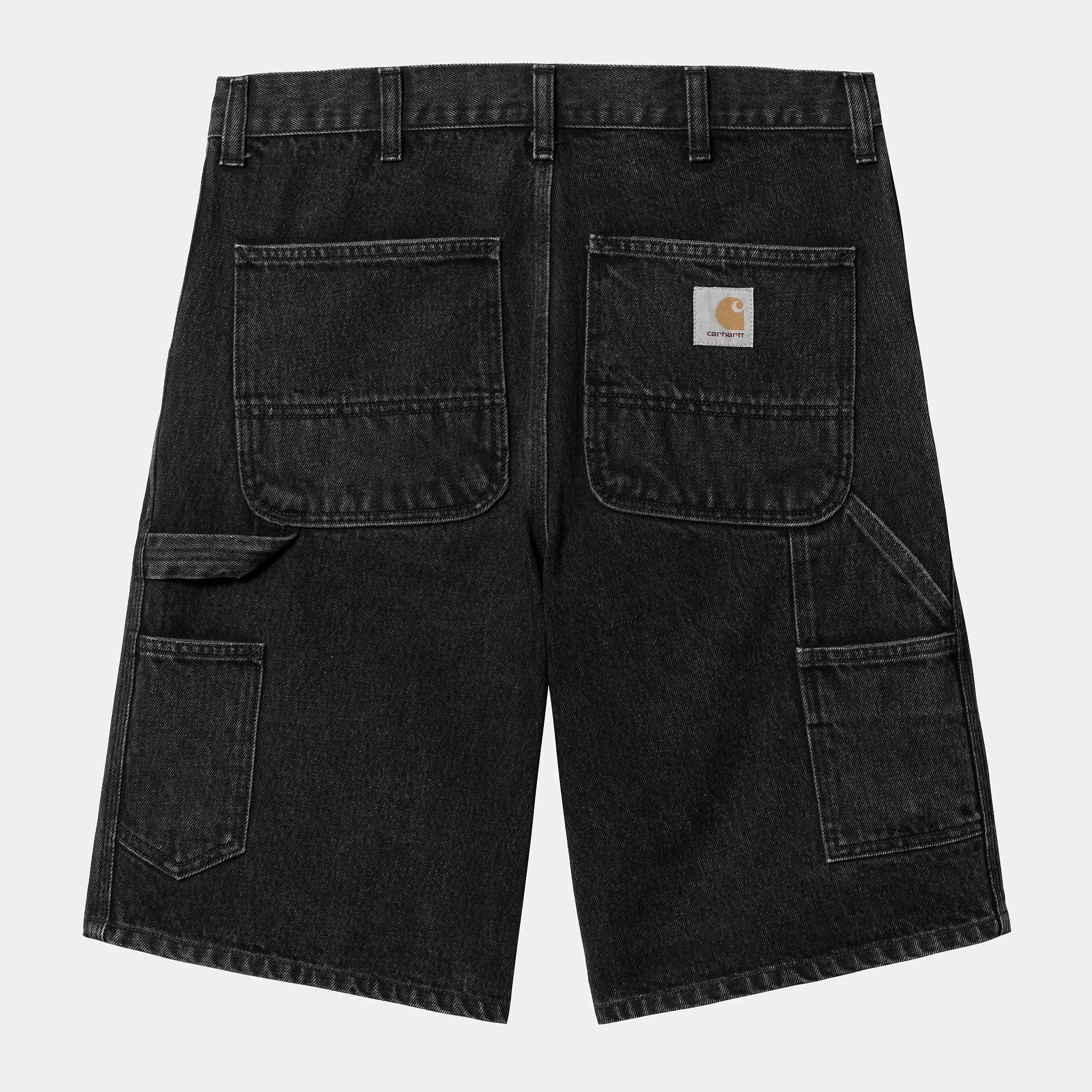 SINGLE KNEE SHORT BLACK STONE WASHED CARHARTT WIP - Klubb