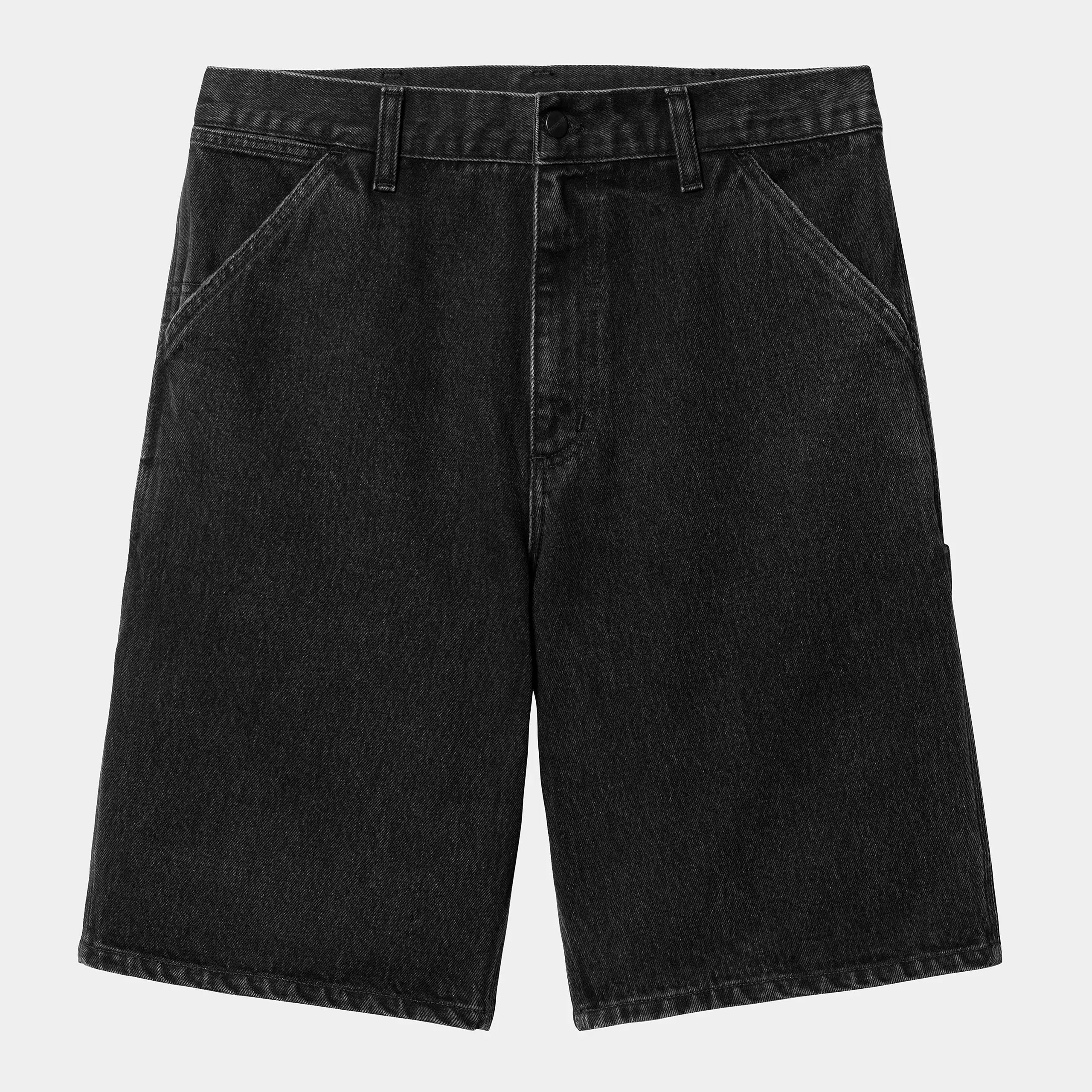 SINGLE KNEE SHORT BLACK STONE WASHED CARHARTT WIP - Klubb