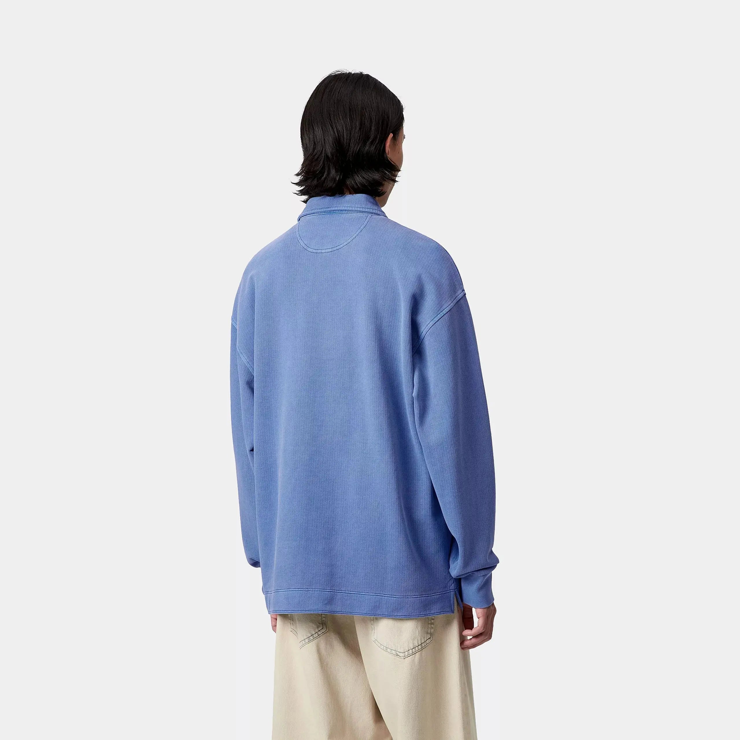 CARHARTT WIP - SWEAT PIQUÉ SCRIPT BLEU - Klubb