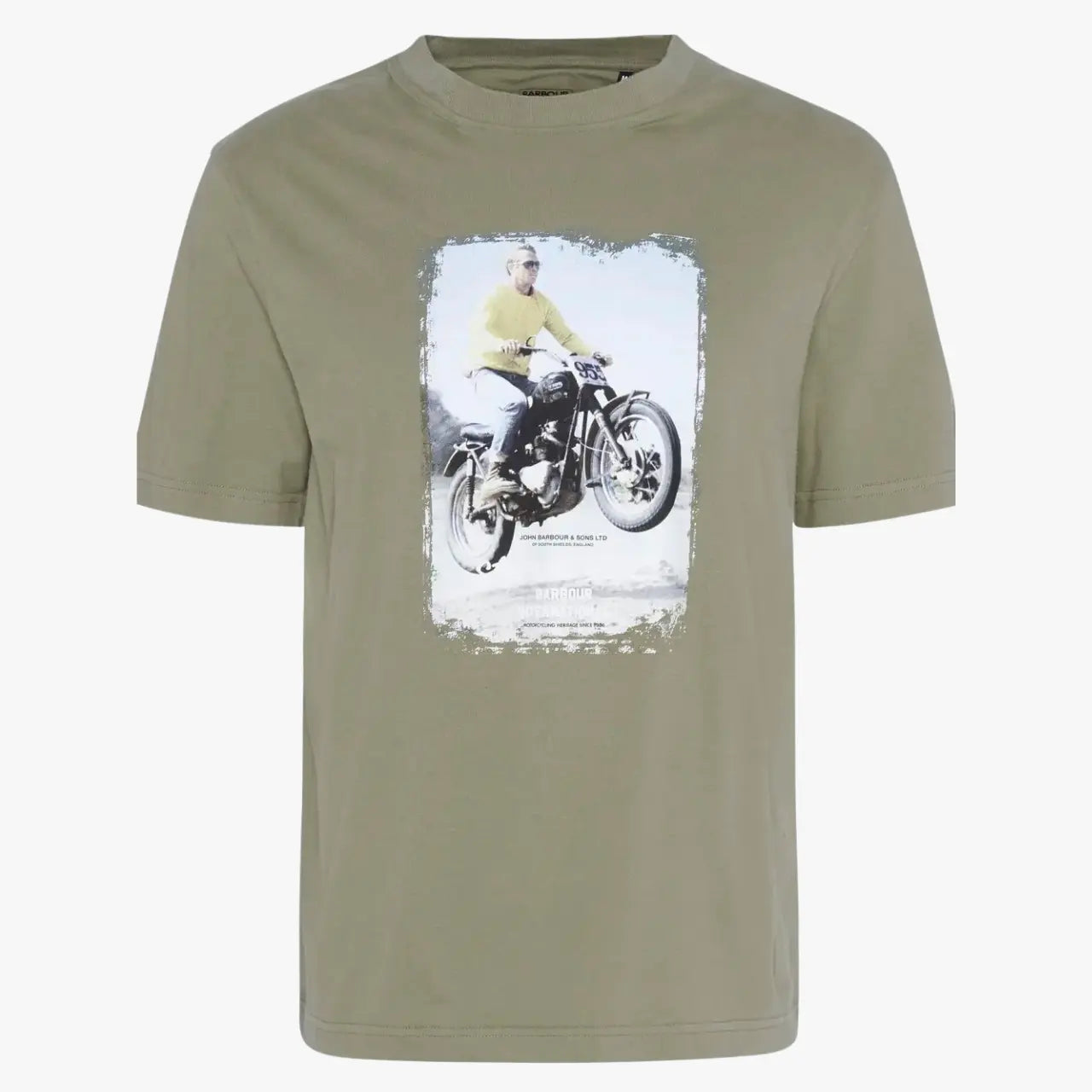 BARBOUR INTERNATIONAL - T-SHIRT COSTER STEVE MCQUEEN OLIVE - Klubb