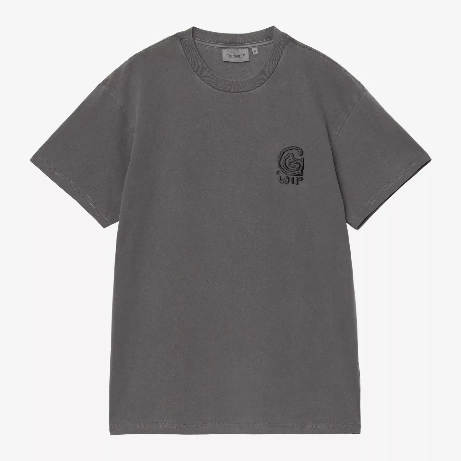 CARHARTT WIP -  T-SHIRT HELIX REDUX BLACK GARMENT DYED -  Klubb