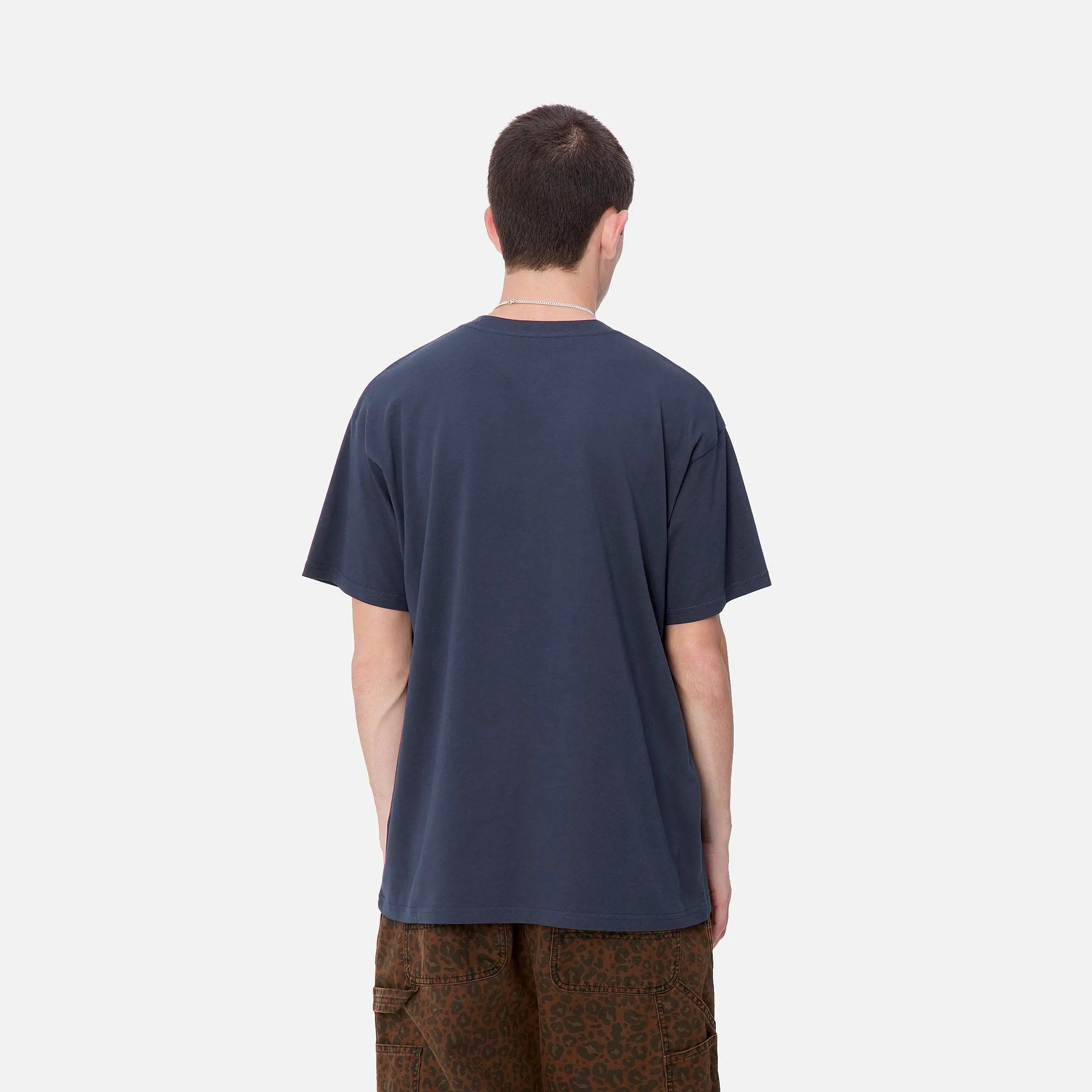 T-SHIRT SCRIPT - BLEU CARHARTT WIP - Klubb