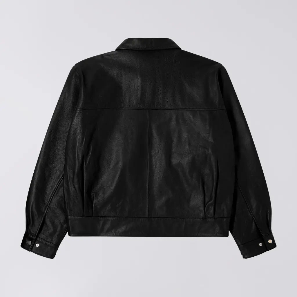 EDWIN -  VESTE DOGMA CUIR NOIR -  Klubb