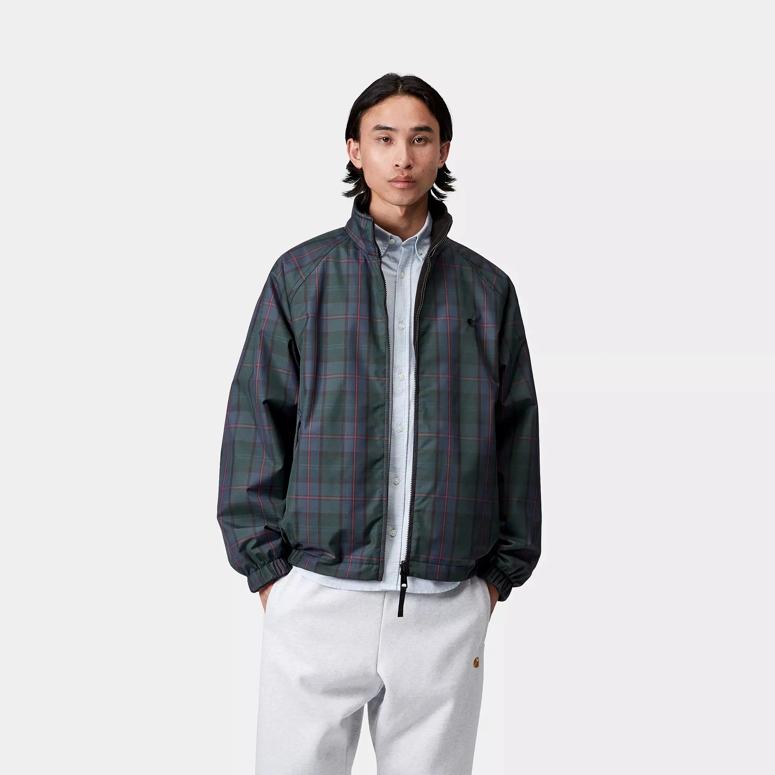 CARHARTT WIP - VESTE RÉVERSIBLE PLANER CHECK BLEU - Klubb