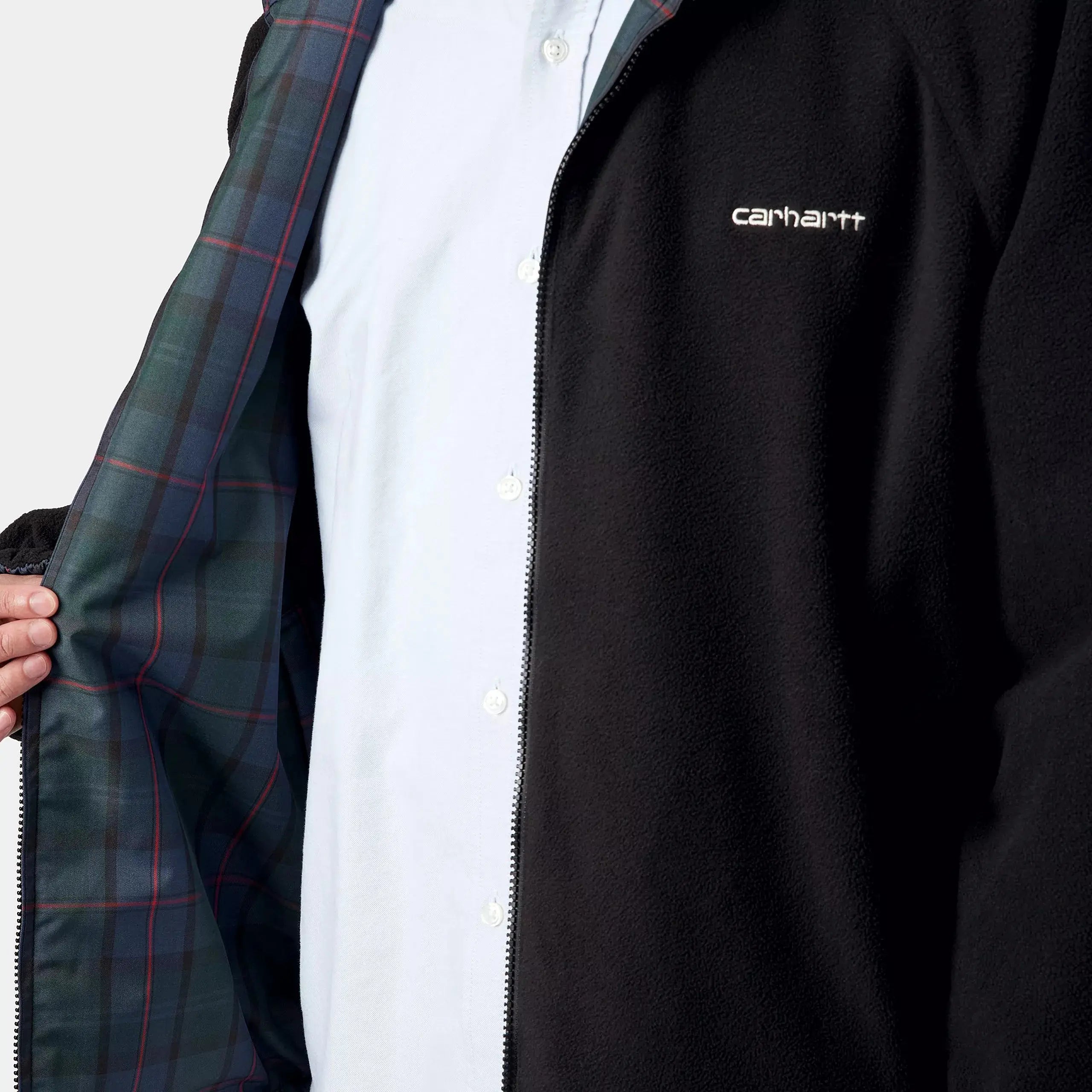 CARHARTT WIP - VESTE RÉVERSIBLE PLANER CHECK BLEU - Klubb