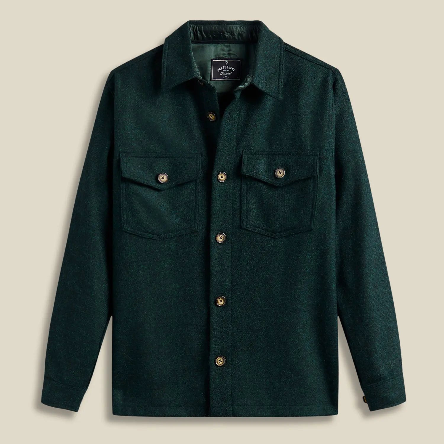 VESTE SURCHEMISE LAINE - VERT PORTUGUESE FLANNEL - Klubb