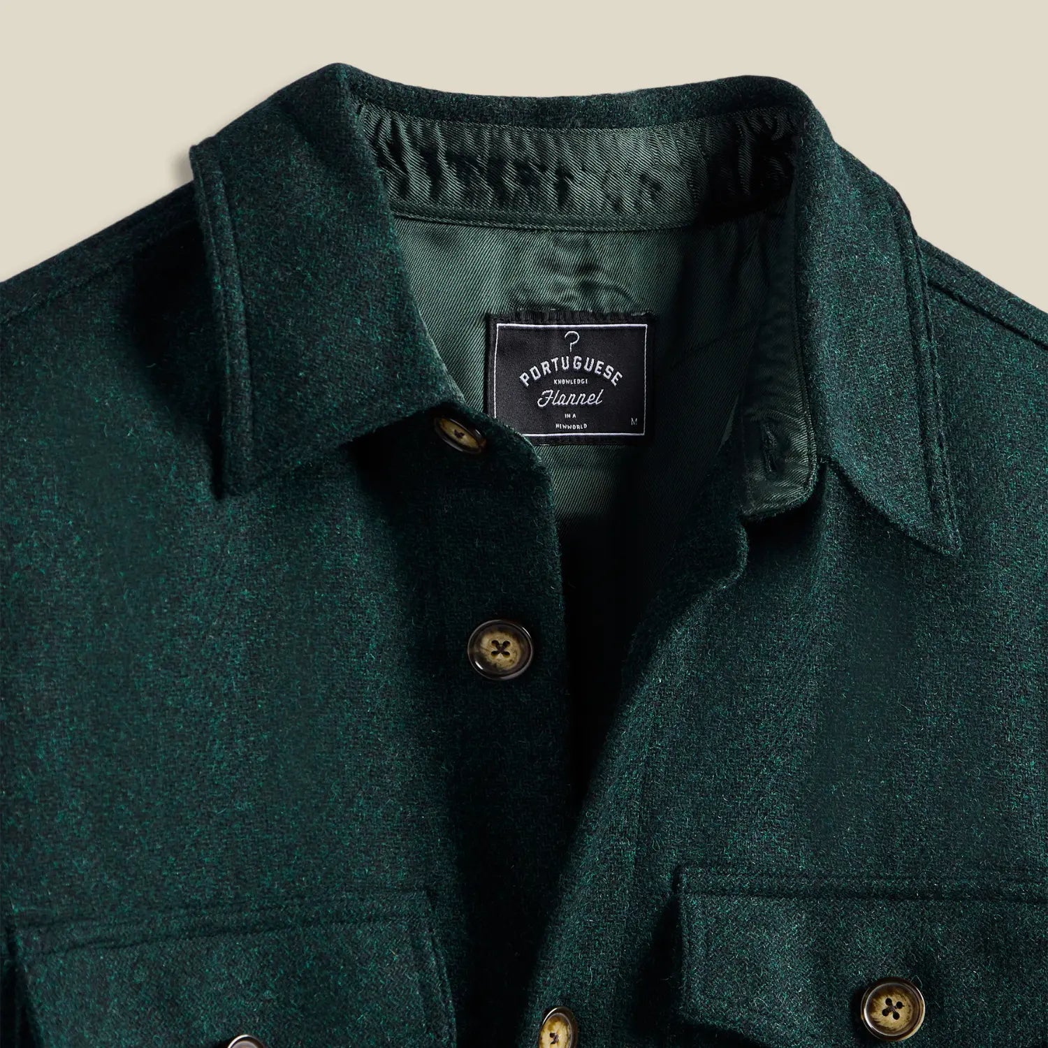 VESTE SURCHEMISE LAINE - VERT PORTUGUESE FLANNEL - Klubb