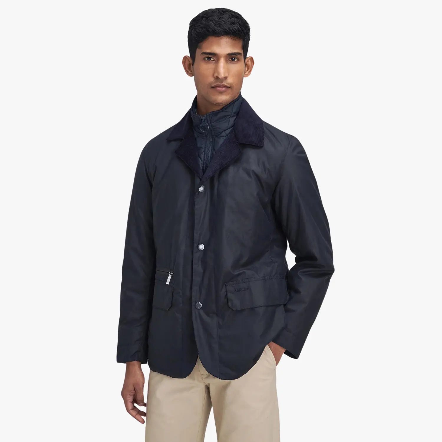 VESTE WAX CRASTER - NAVY BARBOUR - Klubb