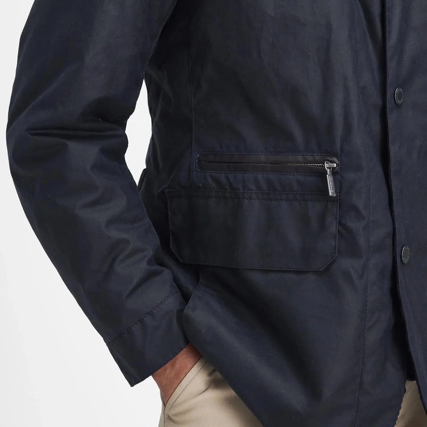 VESTE WAX CRASTER - NAVY BARBOUR - Klubb