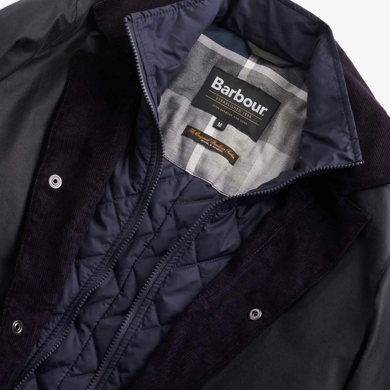 VESTE WAX CRASTER - NAVY BARBOUR - Klubb