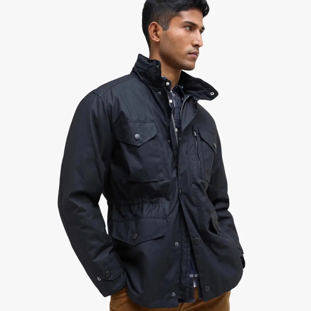 BARBOUR -  VESTE WAX SAPPER NOIR -  Klubb