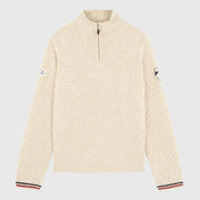PULL 1/2 ZIP 1924 BLANC CASSÉ