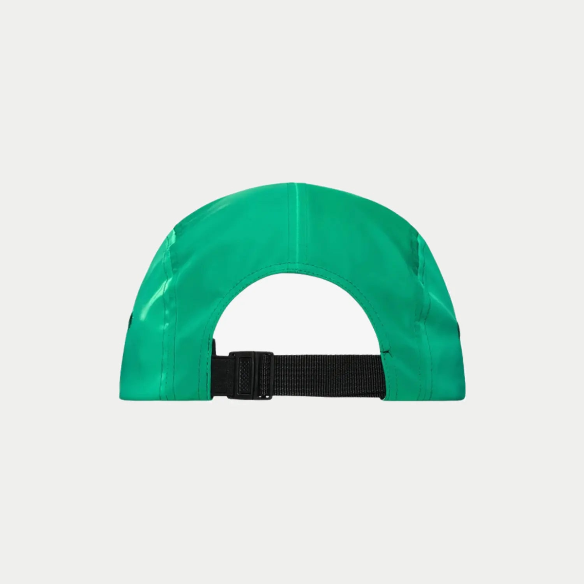 Dos du 5 Panel Cap Element vert émeraude, sangle noire et boucle plate de réglage