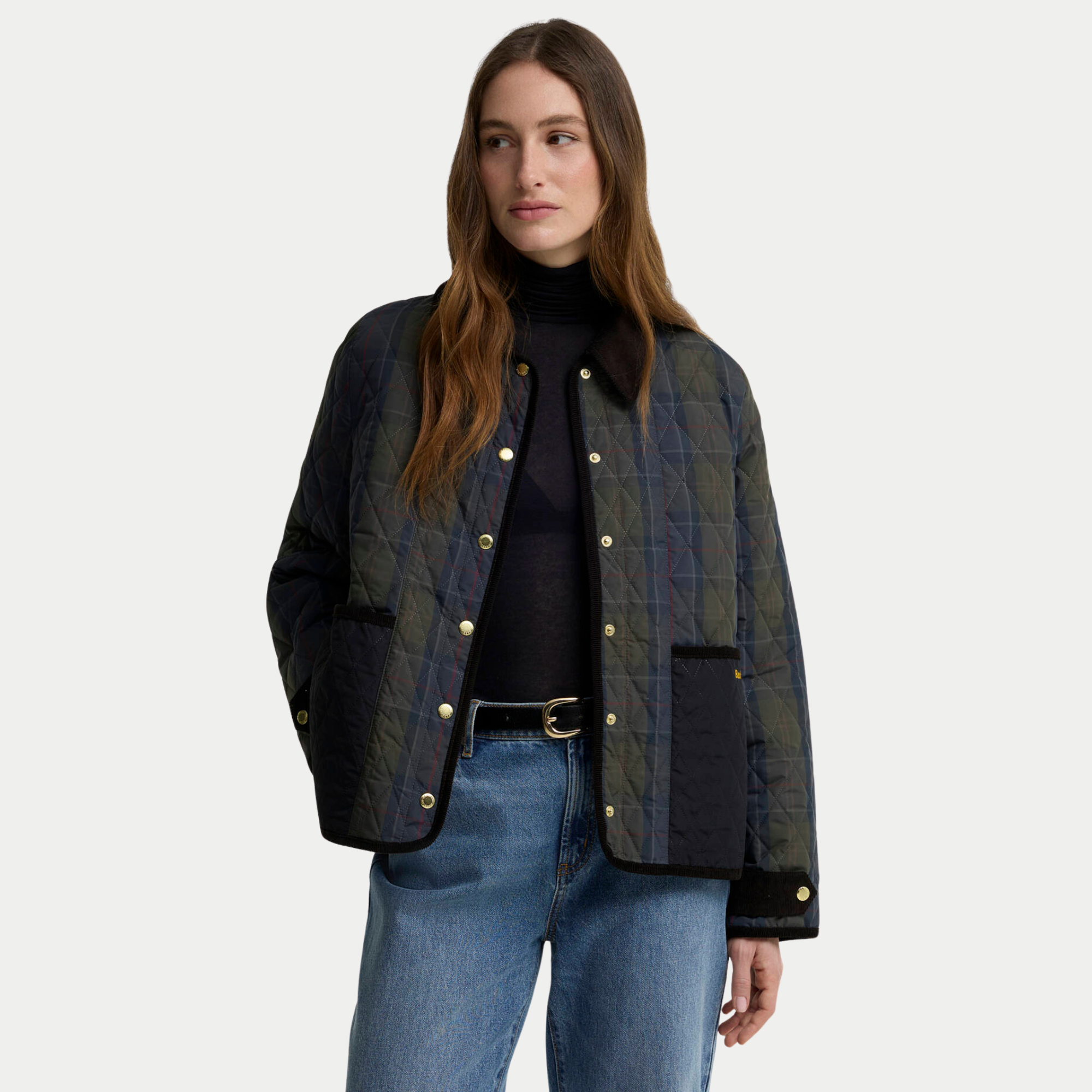Veste Matelassée Ainsdale - Tartan Olive Foncé