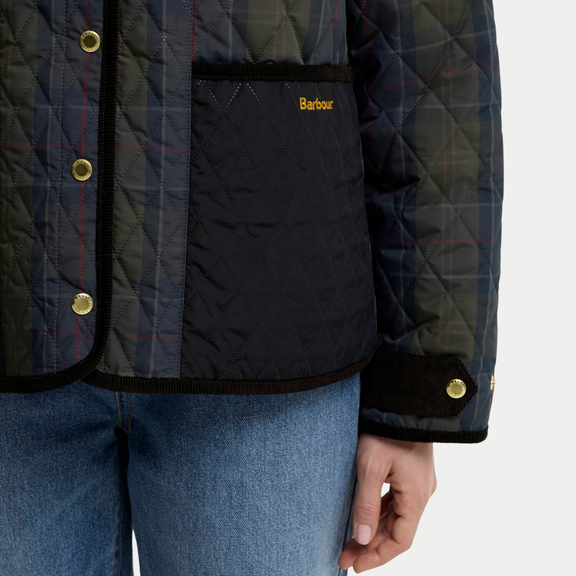 Veste Matelassée Ainsdale - Tartan Olive Foncé