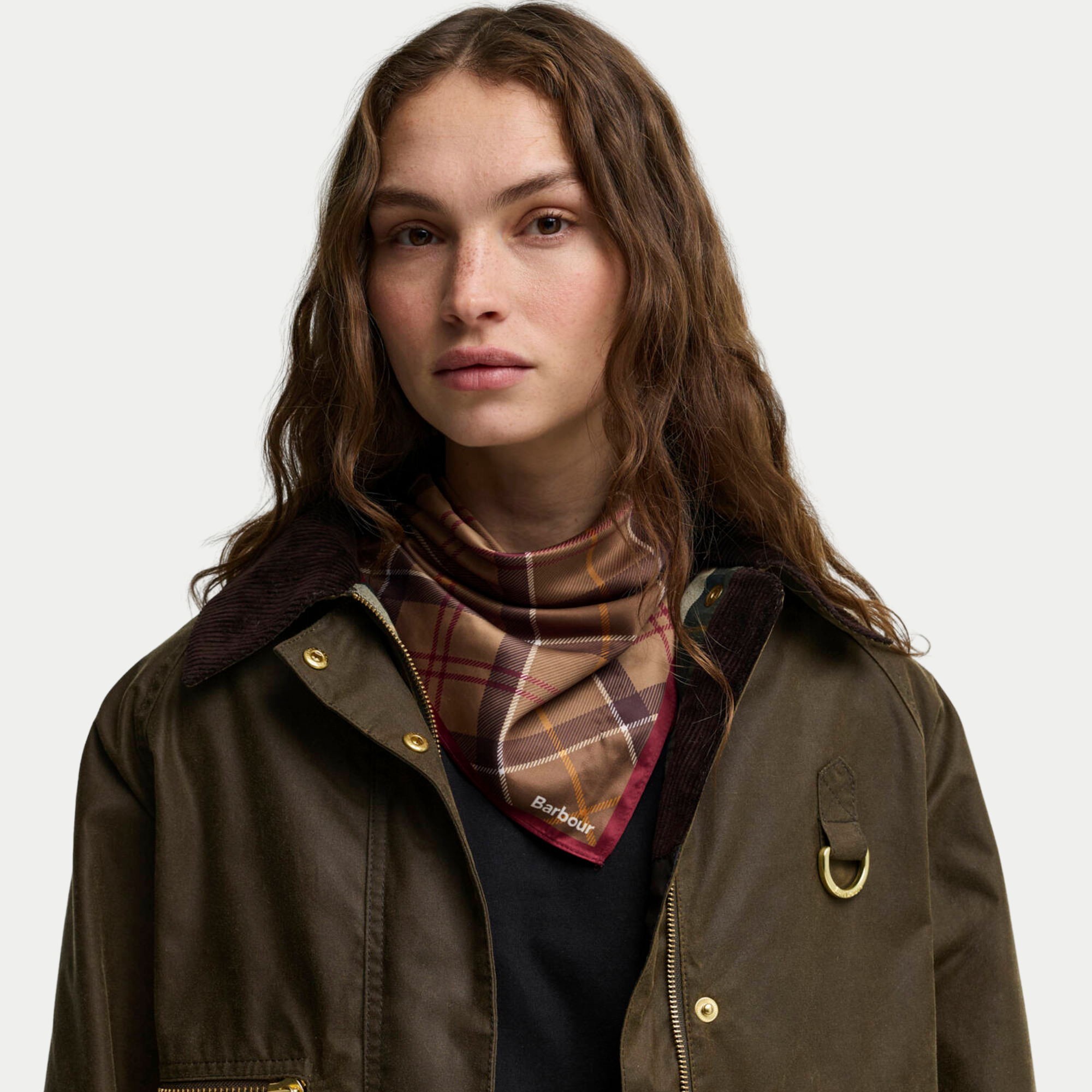 Foulard Kinsale - Tartan Marron