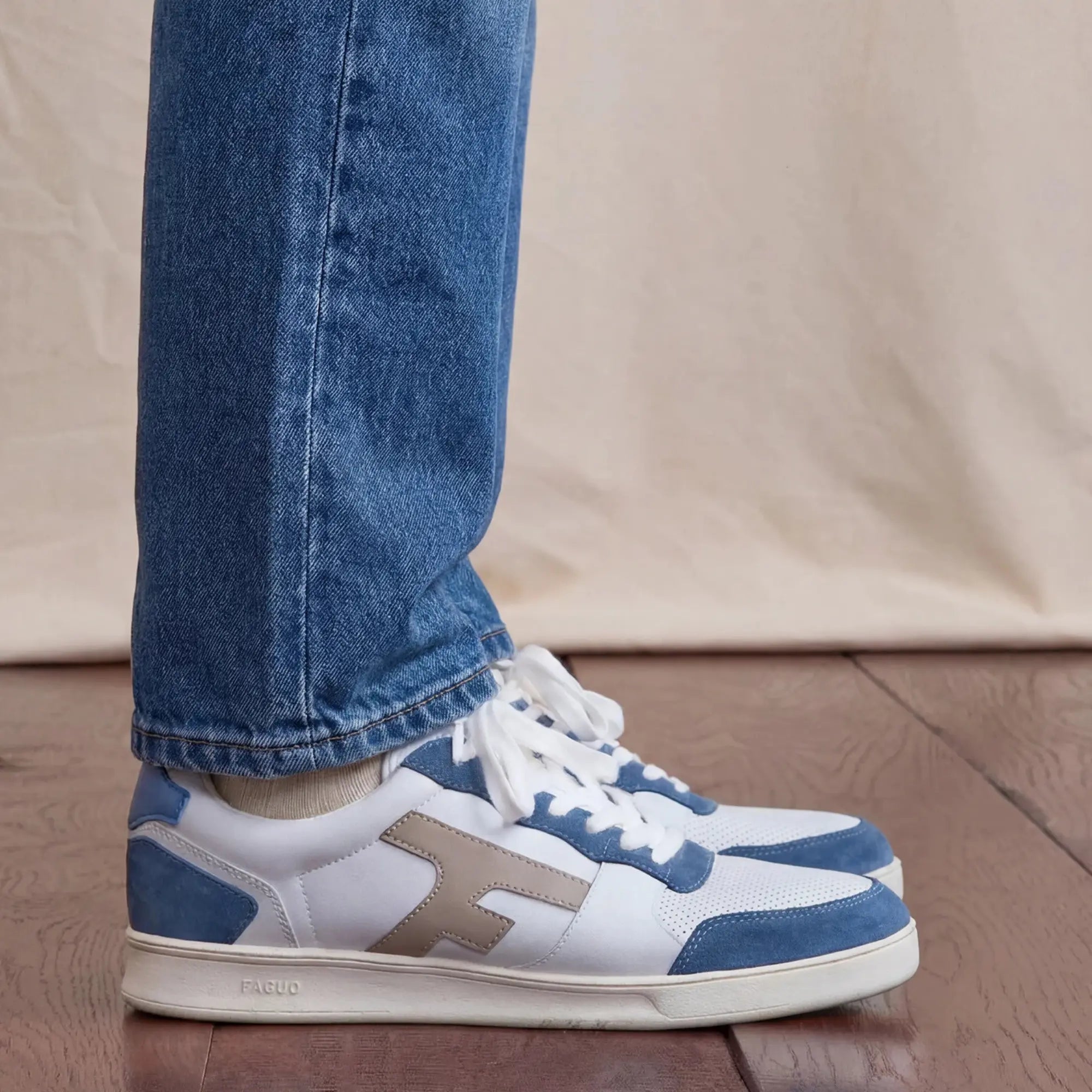 BASKETS HAZEL BLANC & BLEU