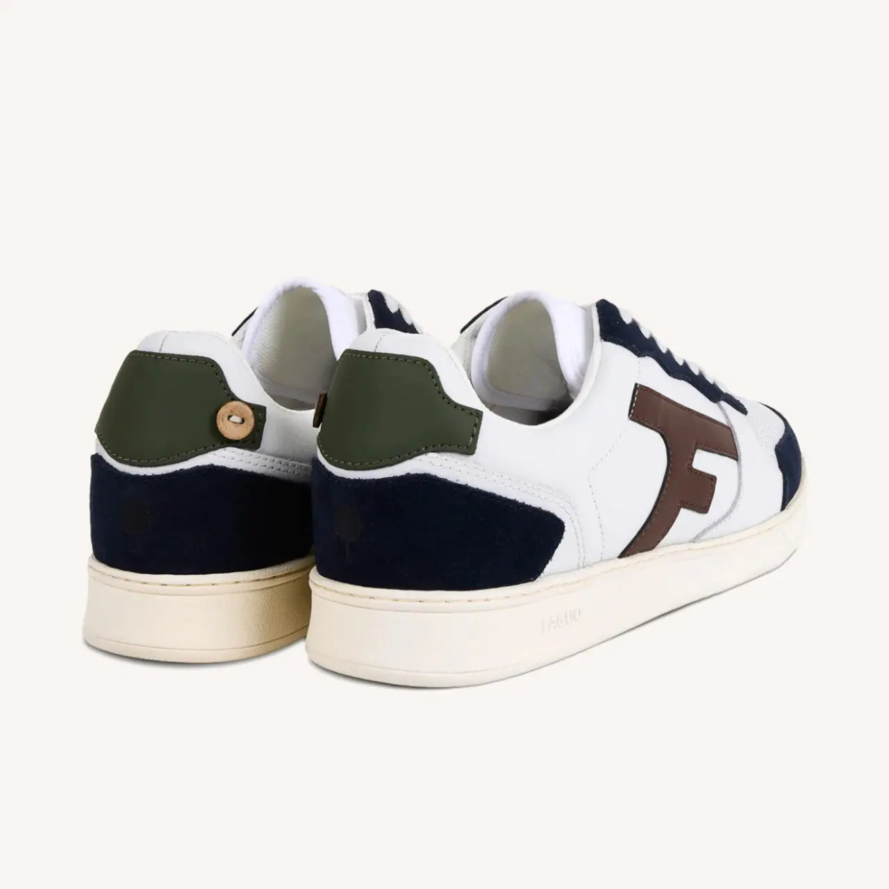 FAGUO -  BASKETS HAZEL BLANCHES & BLEU MARINE -  Klubb