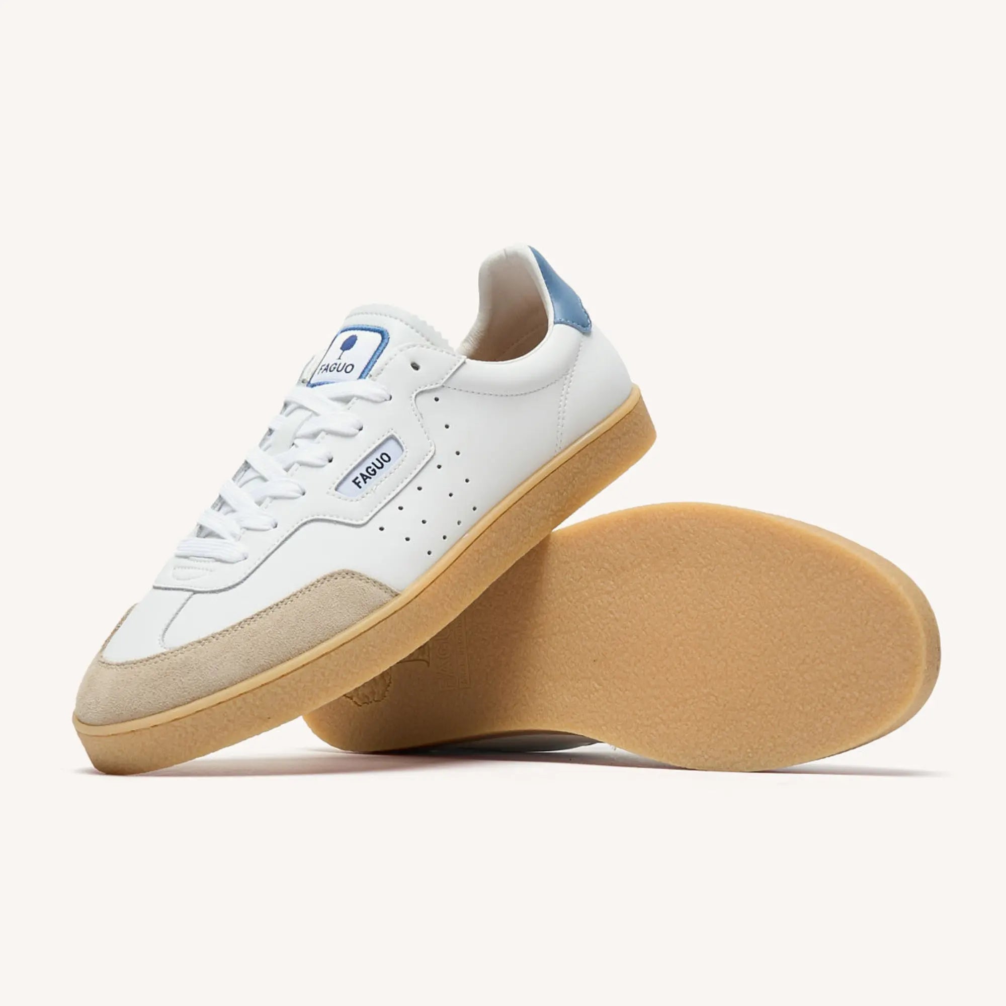 BASKETS LUMBO BLANC & BLEU CIEL