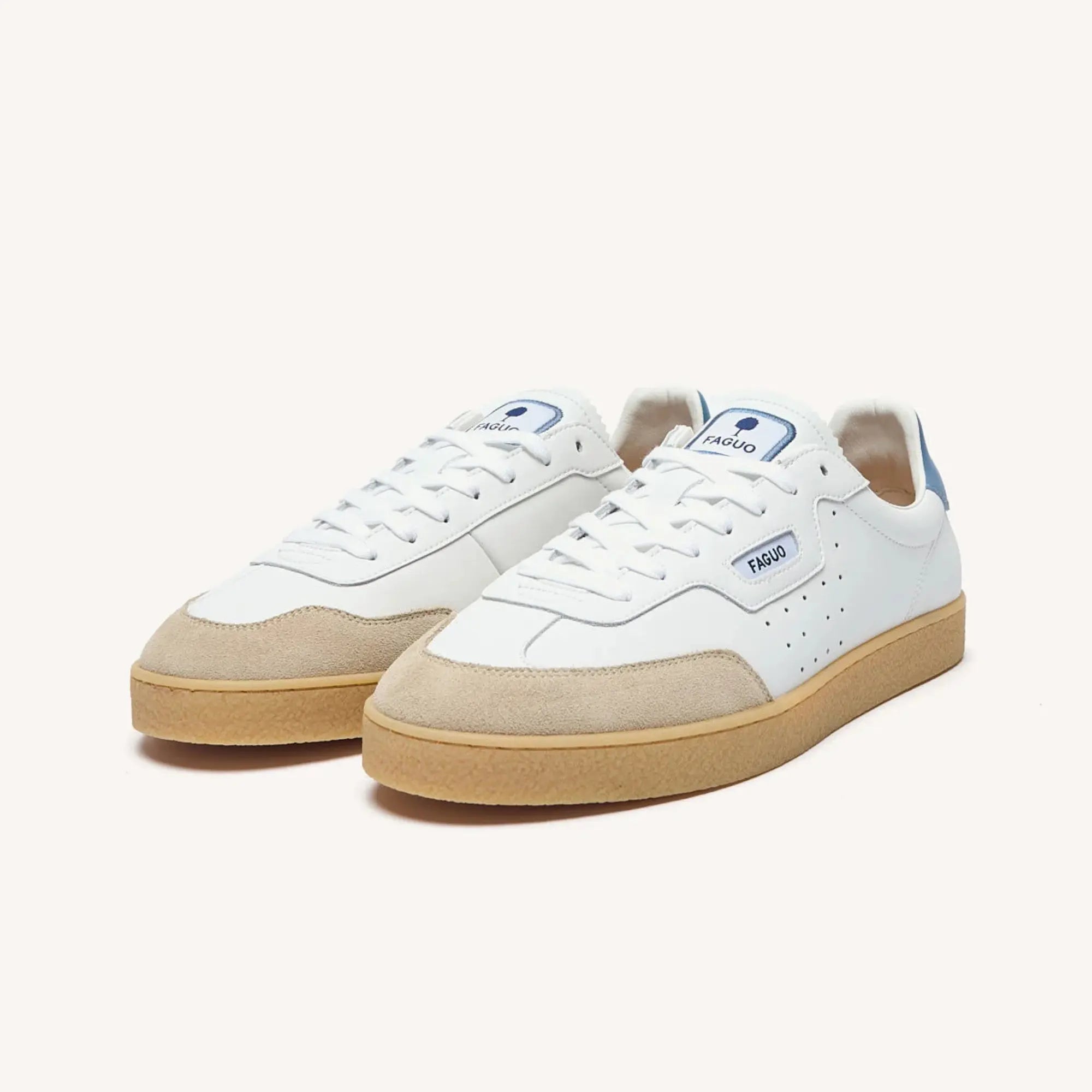 BASKETS LUMBO BLANC & BLEU CIEL