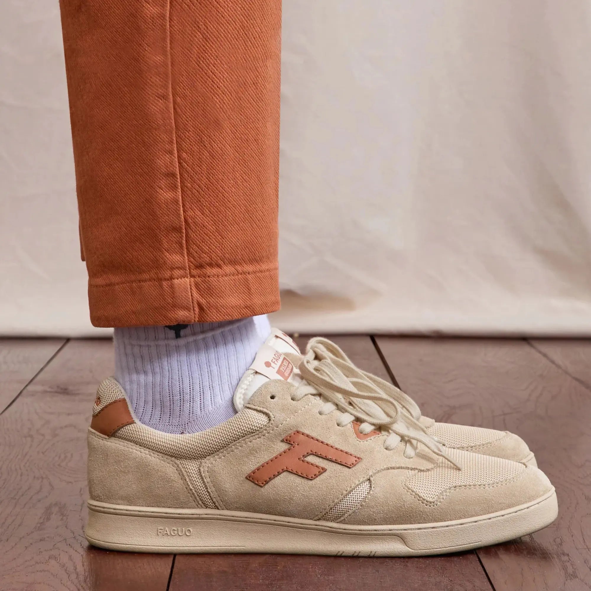 BASKETS PALMER - BEIGE & ROUILLE