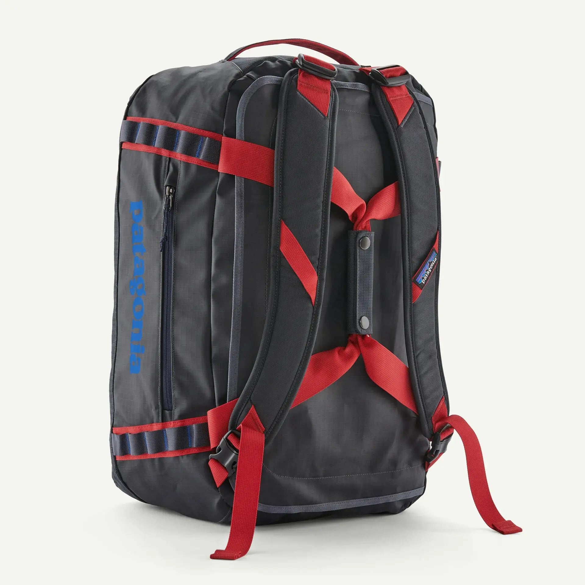 BLACK HOLE DUFFEL 40L - SMOLDER BLUE / AMANITA RED