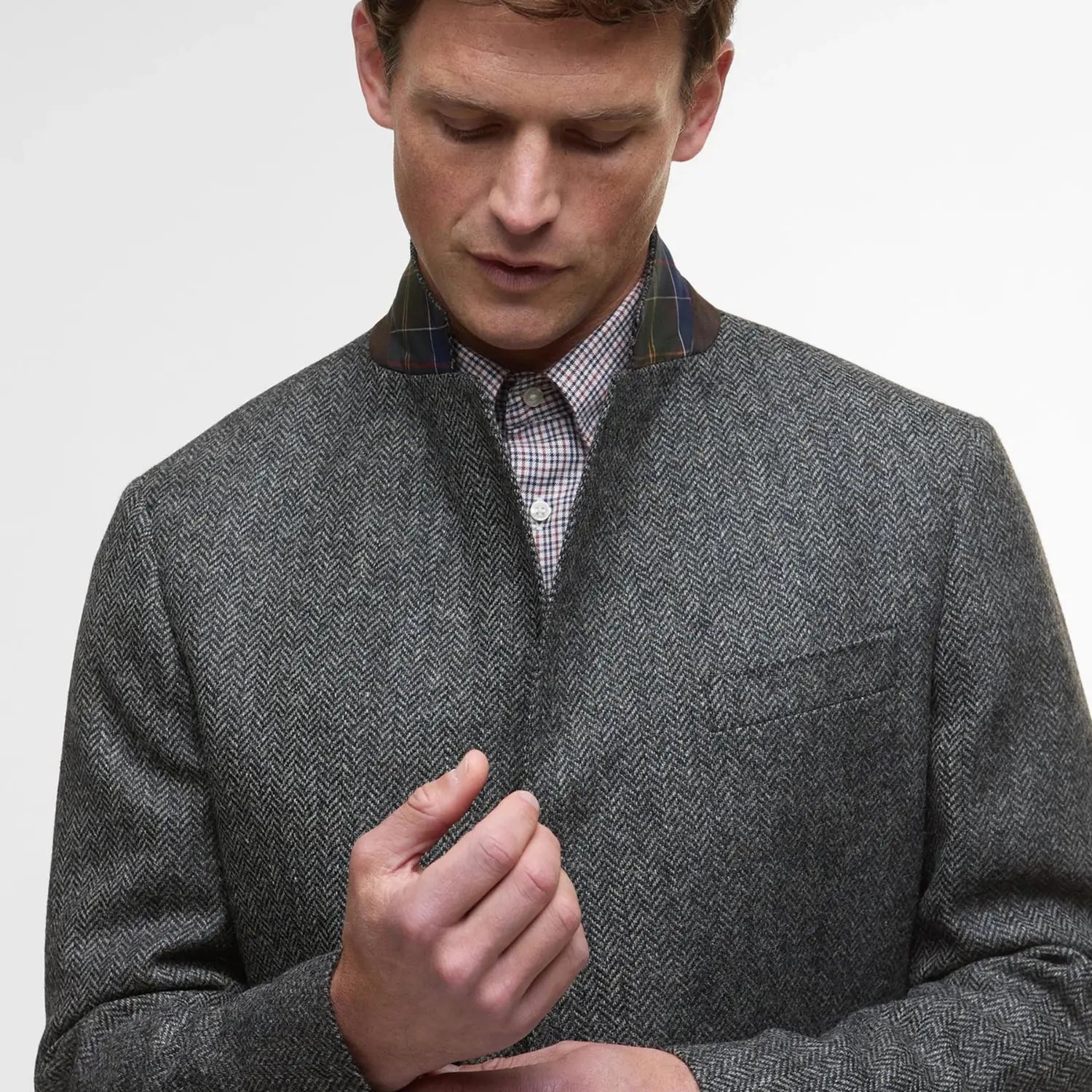 BARBOUR -  BLAZER CHEVRONS FIRTH MOONS - GRIS -  Klubb