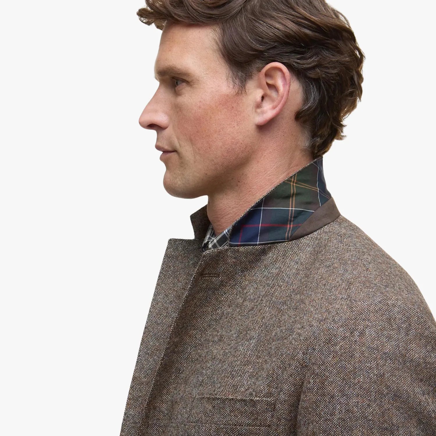 BARBOUR -  BLAZER TWEED GODFREY SHETLAND MOONS MARRON -  Klubb