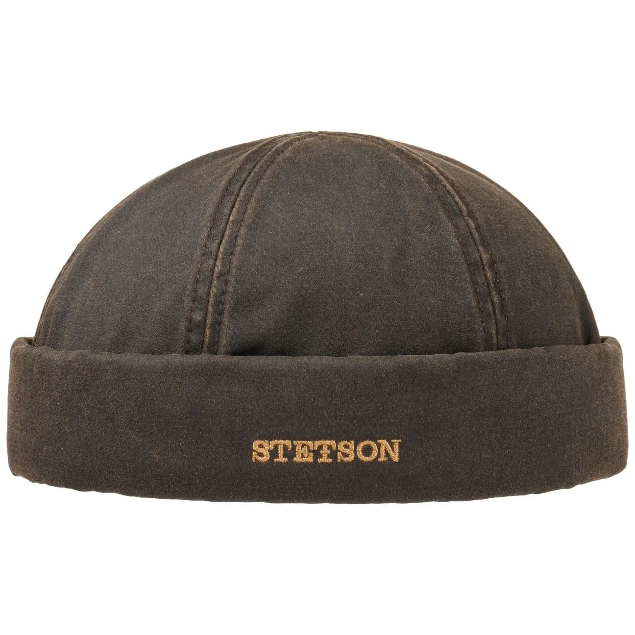 STETSON -  BONNET DOCKER VIEUX COTON MARRON -  Klubb