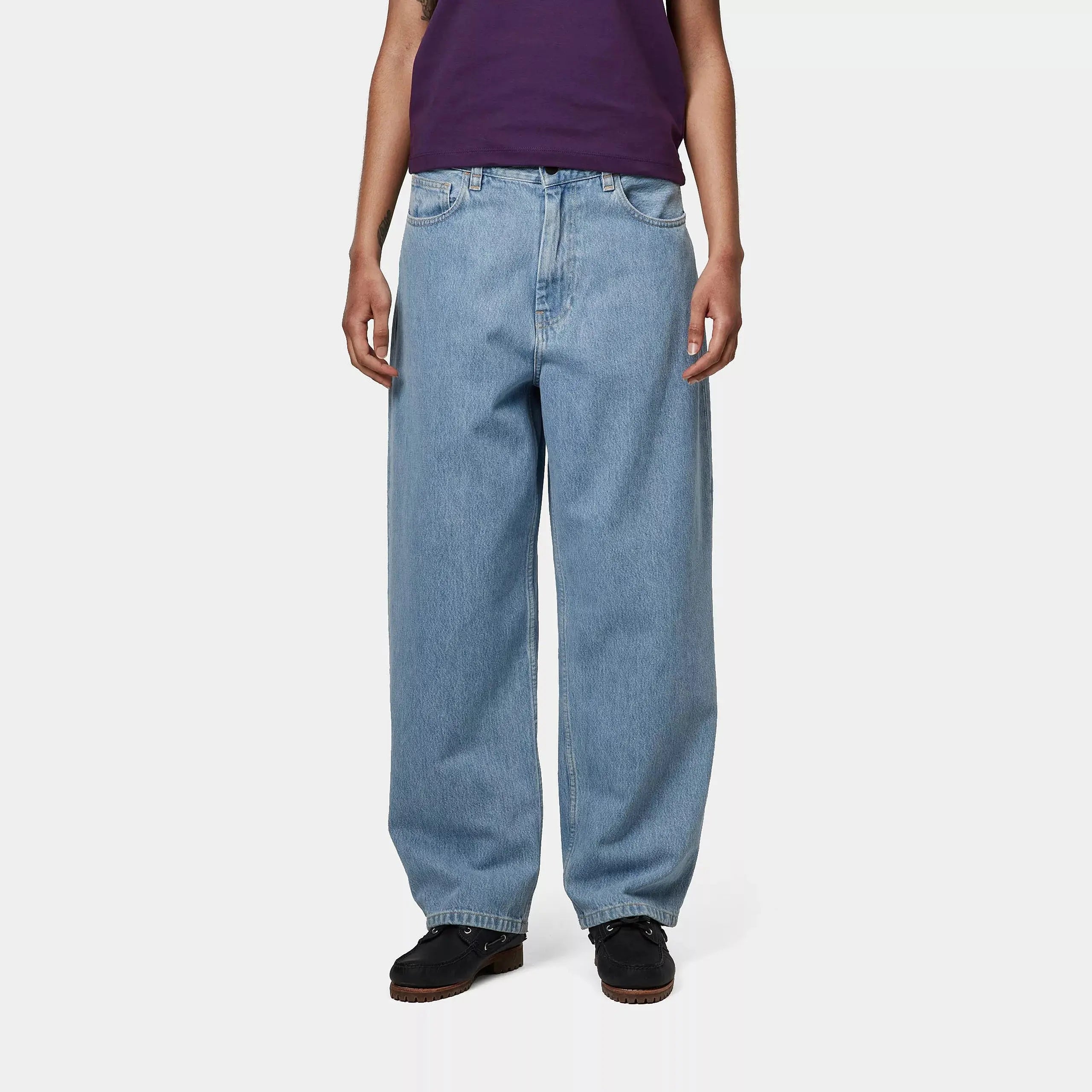 BRANDON PANT - BLUE STONE BLEACHED CARHARTT WIP -  Klubb