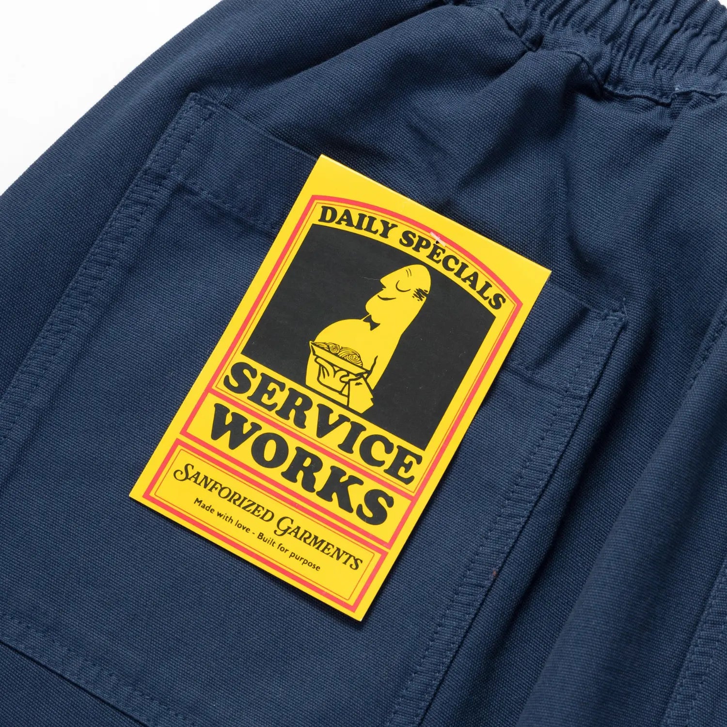 CANVAS CHEF PANT - NAVY SERVICE WORKS -  Klubb